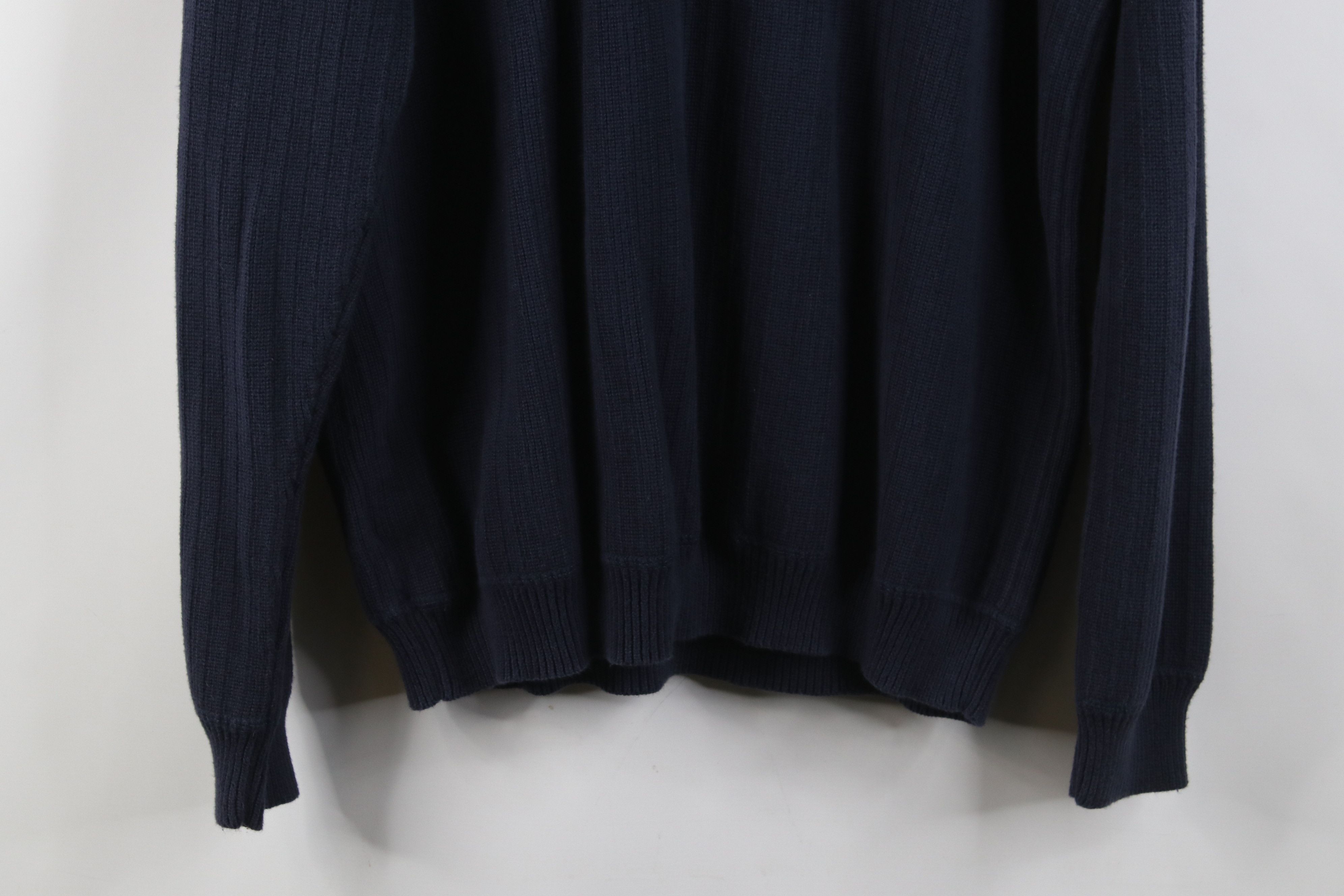Eddie Bauer Vintage 90s Y2K Eddie Bauer Ribbed Knit Henley Sweater Blue Size US XL / EU 56 / 4 - 12 Thumbnail