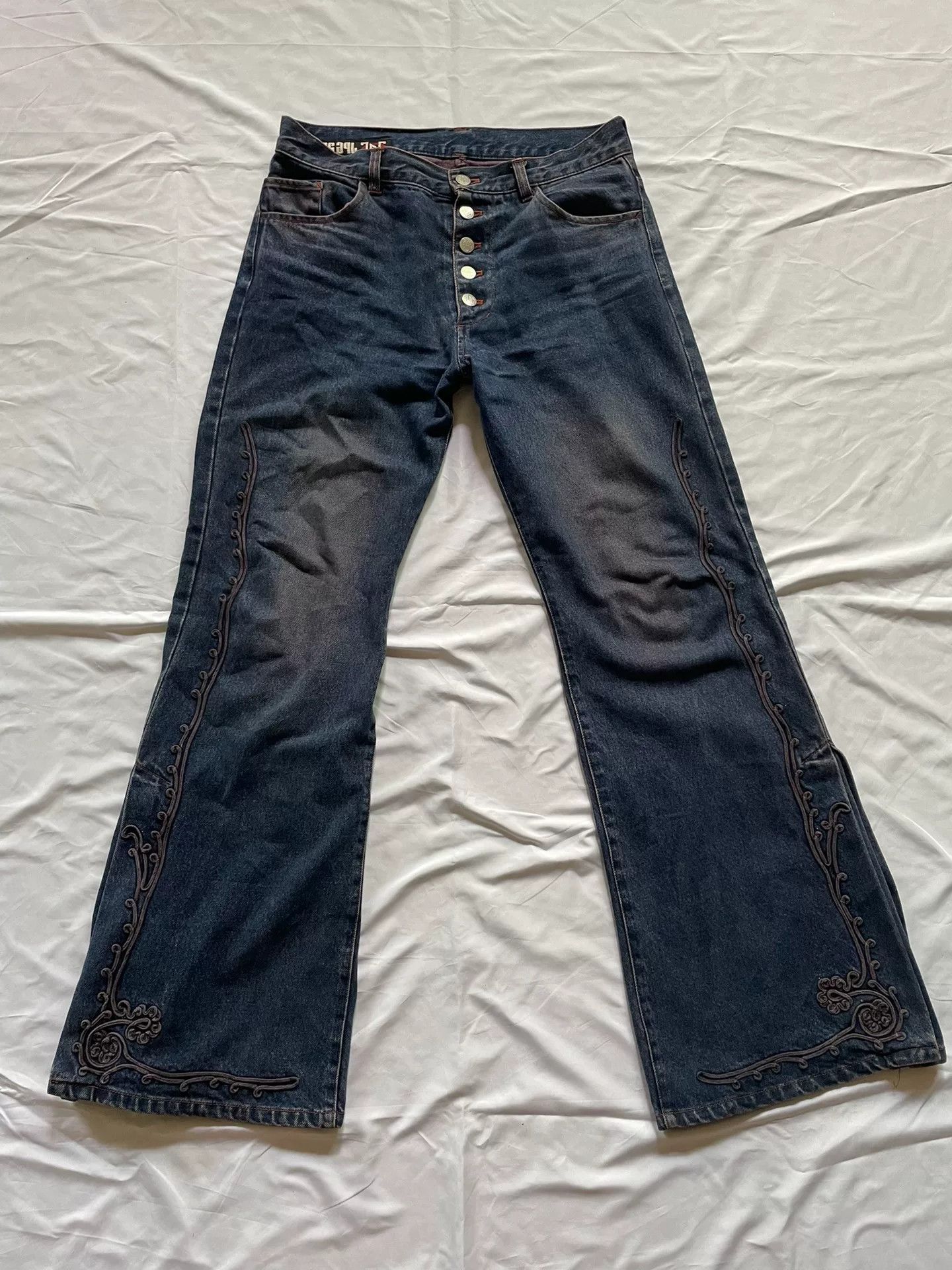 Jean Paul Gaultier Jean Paul Gaultier Flared Denim Pants Size 22" - 1 Thumbnail