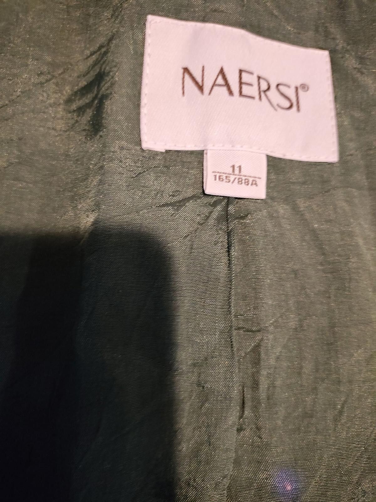 Designer Green Sleeveless Button-Up Shirt for Women by Naersi Size 11 Size L / US 10 / IT 46 - 5 Thumbnail