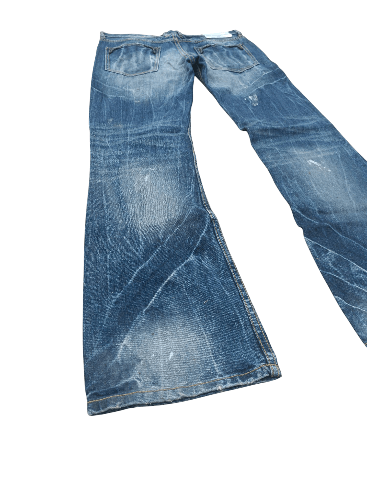 Japanese Brand × Seditionaries FIRE 🔥 Japanese Painted Faded Flare Stud Jeans 🔥 E065 Size US 34 / EU 50 - 15 Thumbnail