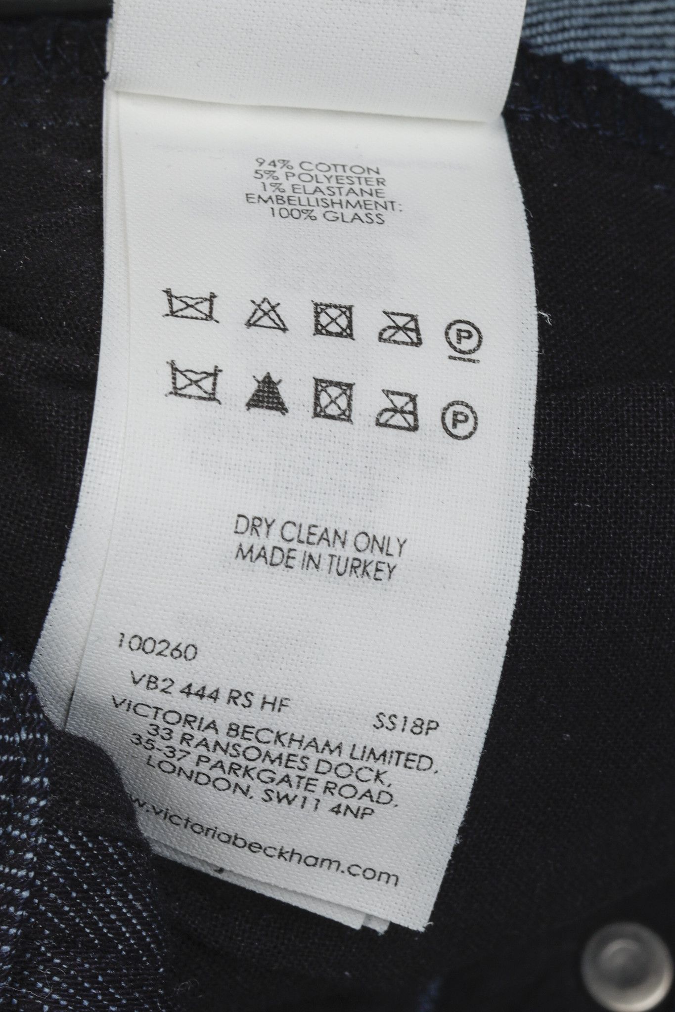 Victoria Beckham Victoria Beckham Rhinestone Dark Navy Jeans Size 29" - 14 Thumbnail