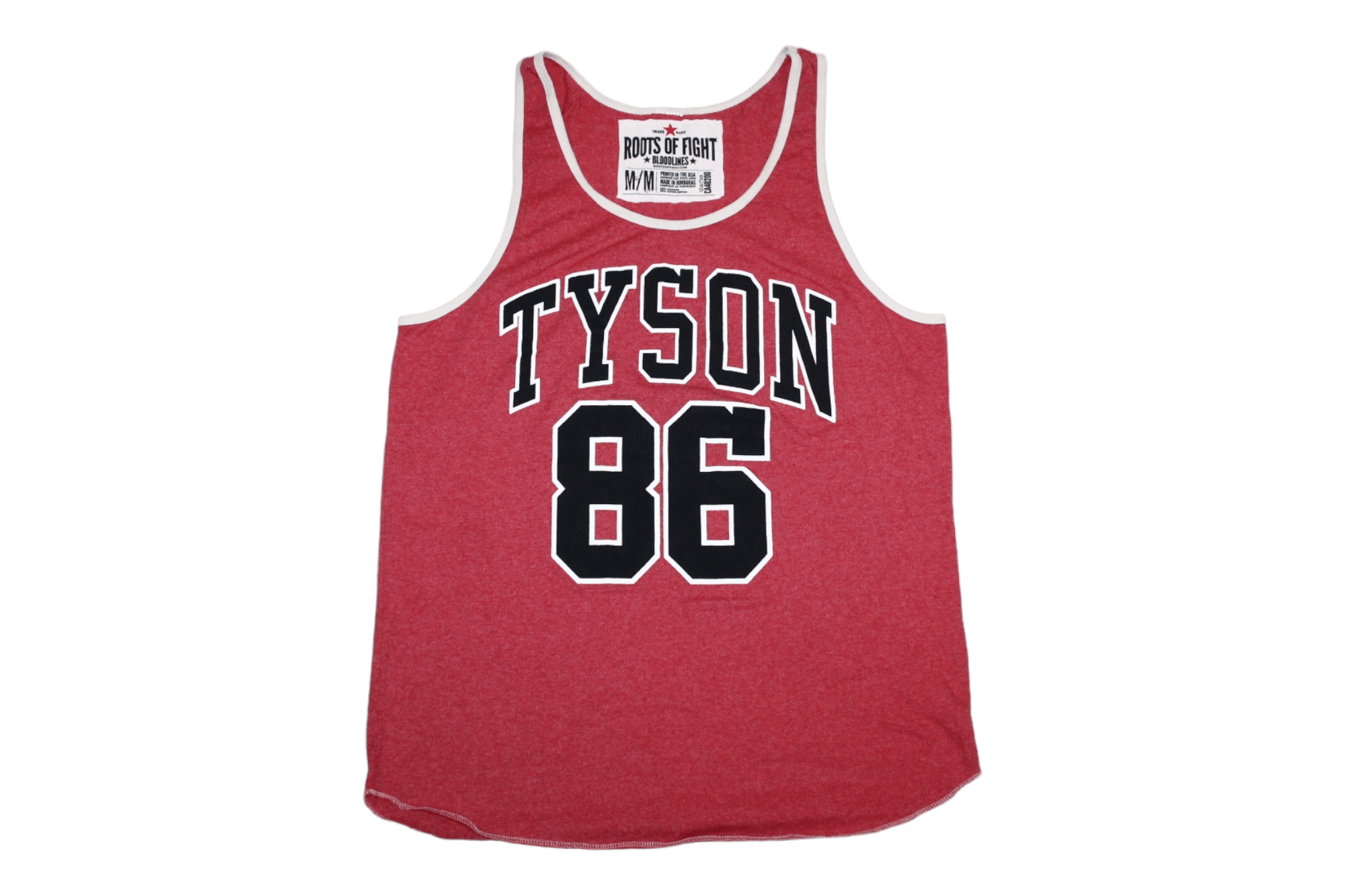 image of Roots Of Flight VTG Roots Of Fight Bloodlines 86 Tyson Tank Top in Red, Men's (Size Medium)