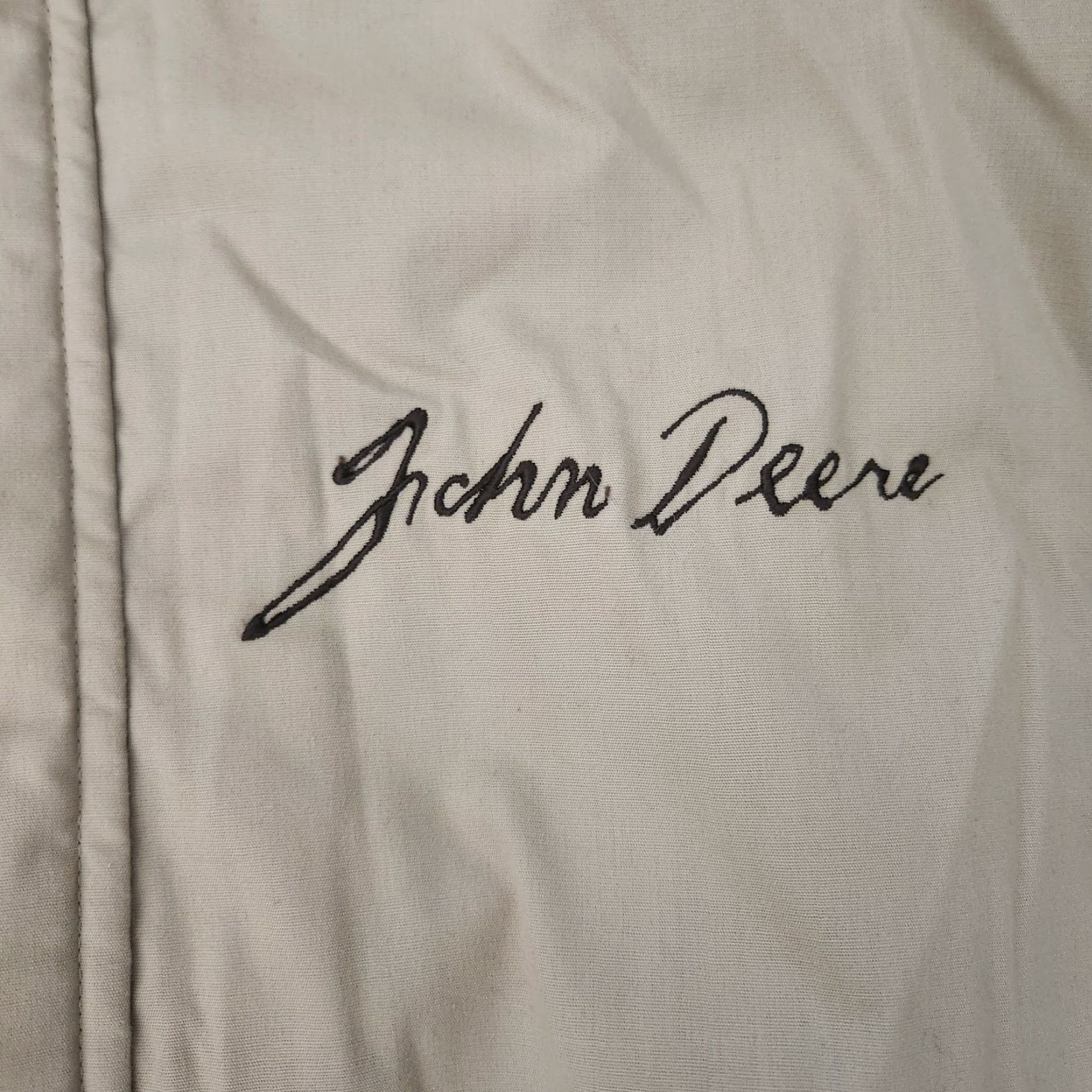 John Deere VINTAGE 60s John Deere Jacket The Ltd Size L Ivory Employee Script Embroidered Mens Womens? (omit) Size US L / EU 52-54 / 3 - 5 Thumbnail