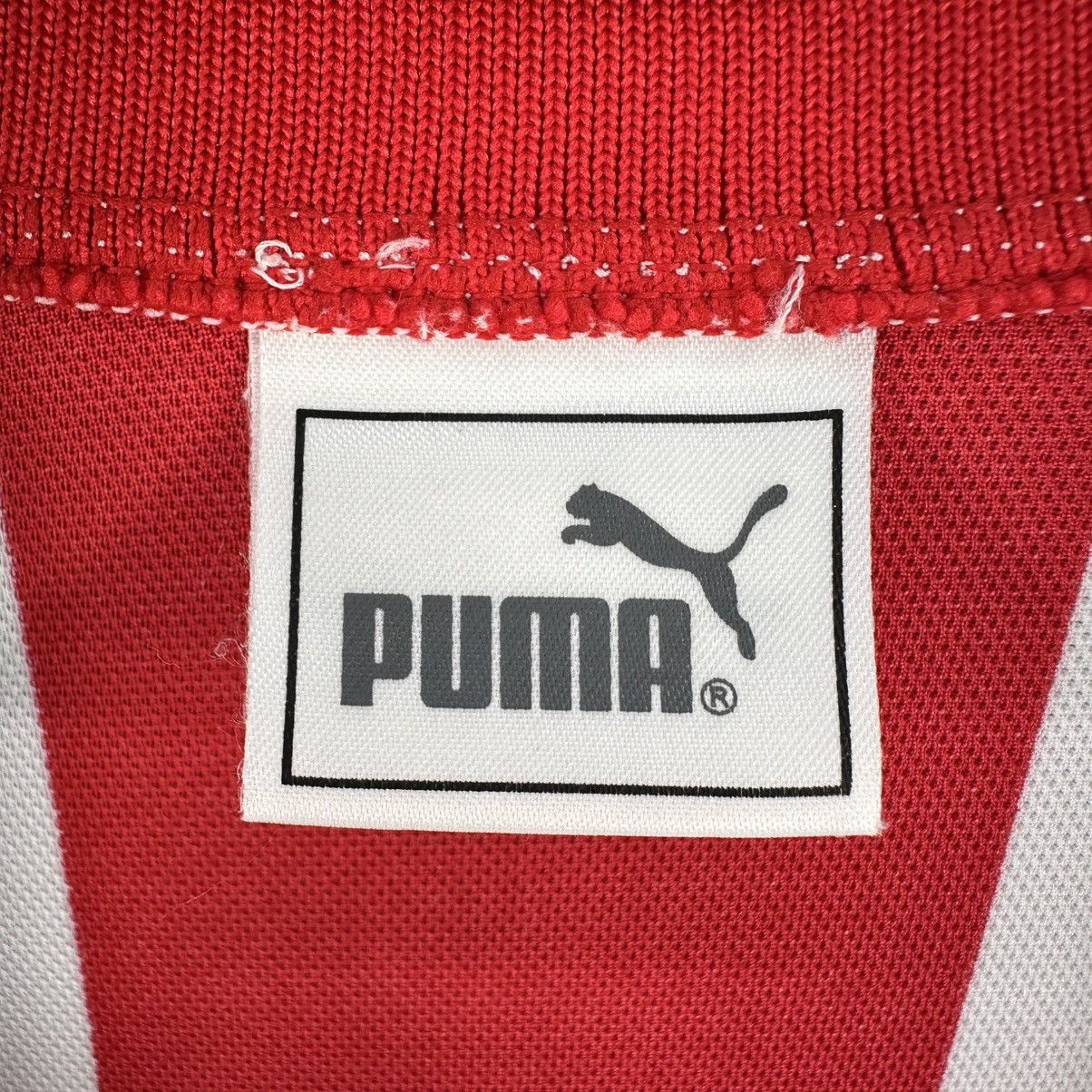 Puma Vintage Puma Jersey Number 77 Red Stripes V-Neck Collar Size US L / EU 52-54 / 3 - 20 Thumbnail