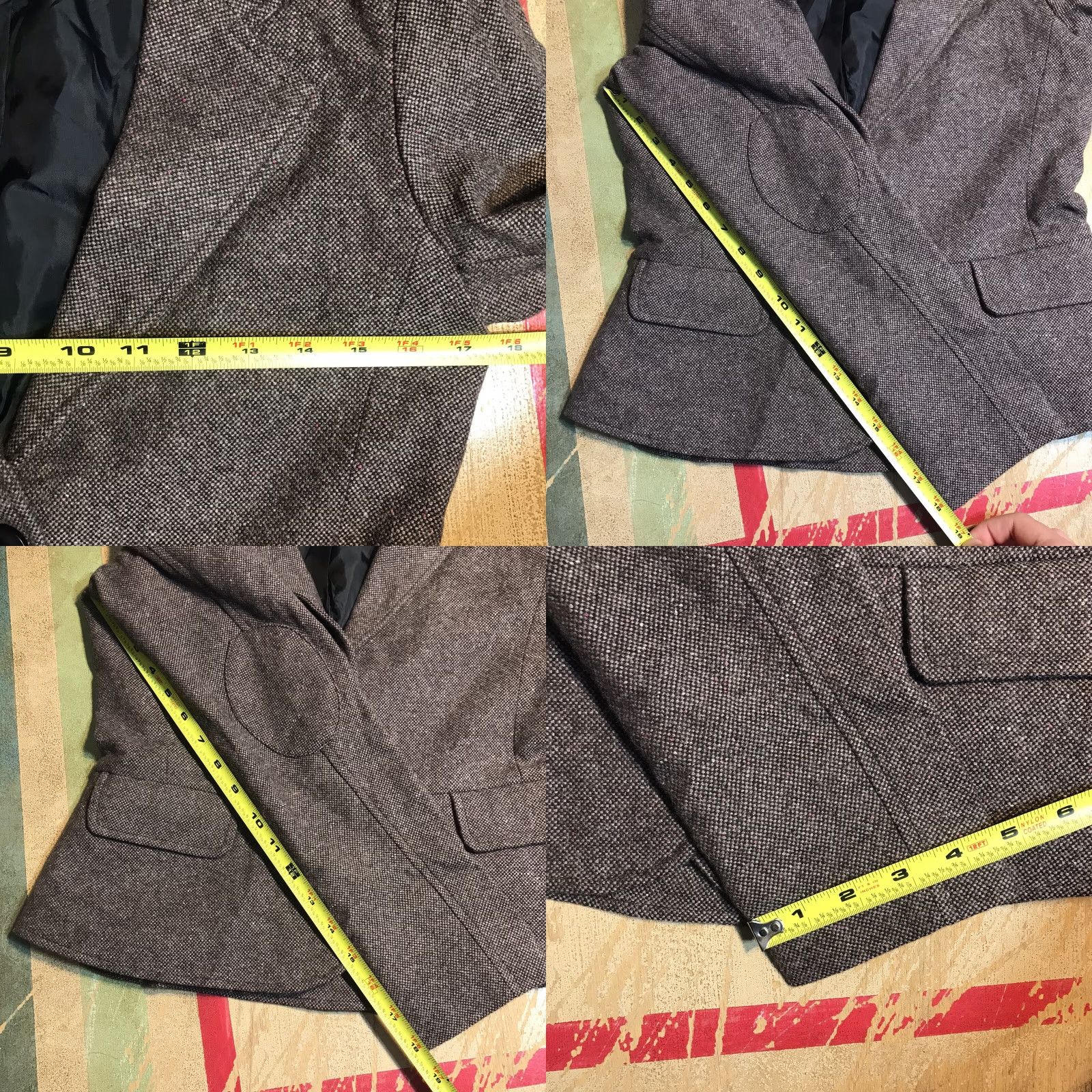 Levi's Levis Blazer Womens Small Tag Brown Wool Blend Tweed Padded Elbows Flecks Jacket Size S / US 4 / IT 40 - 8 Thumbnail
