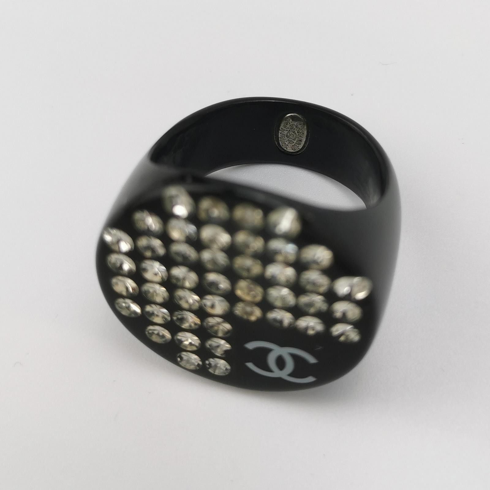 Chanel Chanel Crystal Double C Ring Size 18 -z2505 Size ONE SIZE - 4 Thumbnail