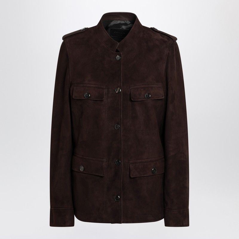 Prada Prada Coffee-Coloured Suede Jacket Size XS / US 0-2 / IT 36-38 - 1 Thumbnail