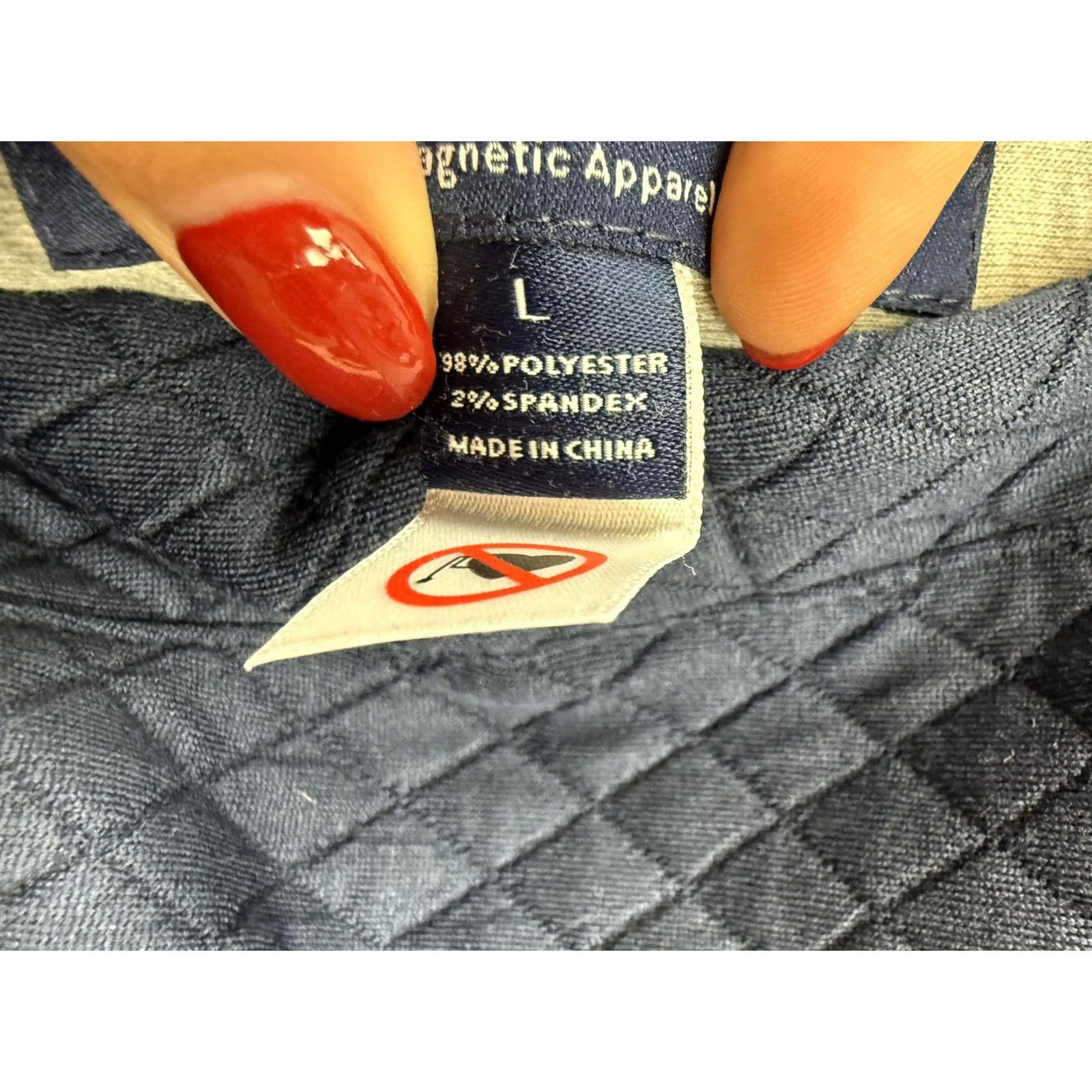 Vintage VINTAGE? No. MAGNA-READY Vest Mens L Blue Quilted Magnetic Closure Knit Lined Stretch Shirt? Size US L / EU 52-54 / 3 - 7 Thumbnail