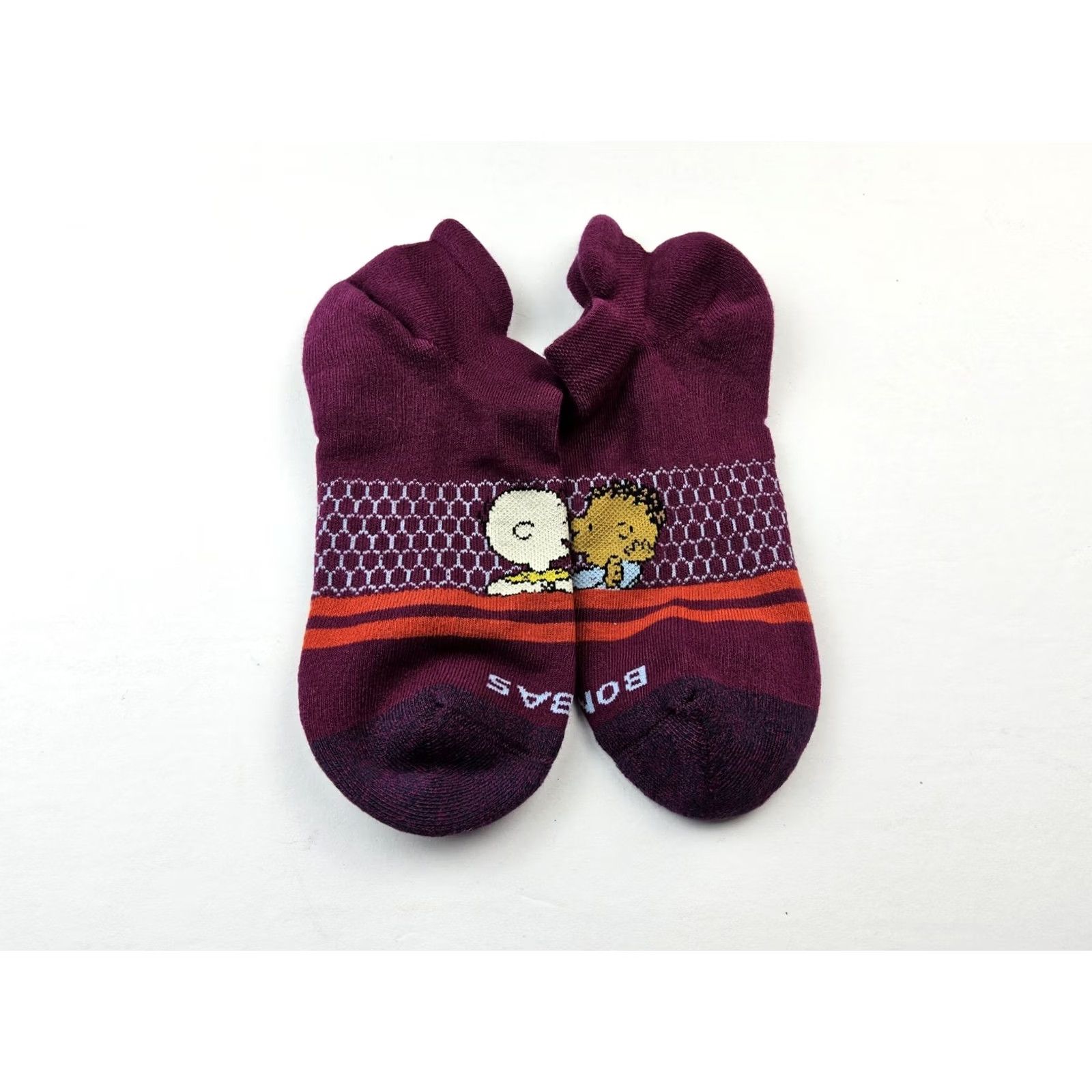 Vintage Bombas Original Peanuts Charlie Brown Franklin Socks M Unisex Adults Red Athletic Socks Boys Girls Mens Womens Size ONE SIZE - 3 Thumbnail