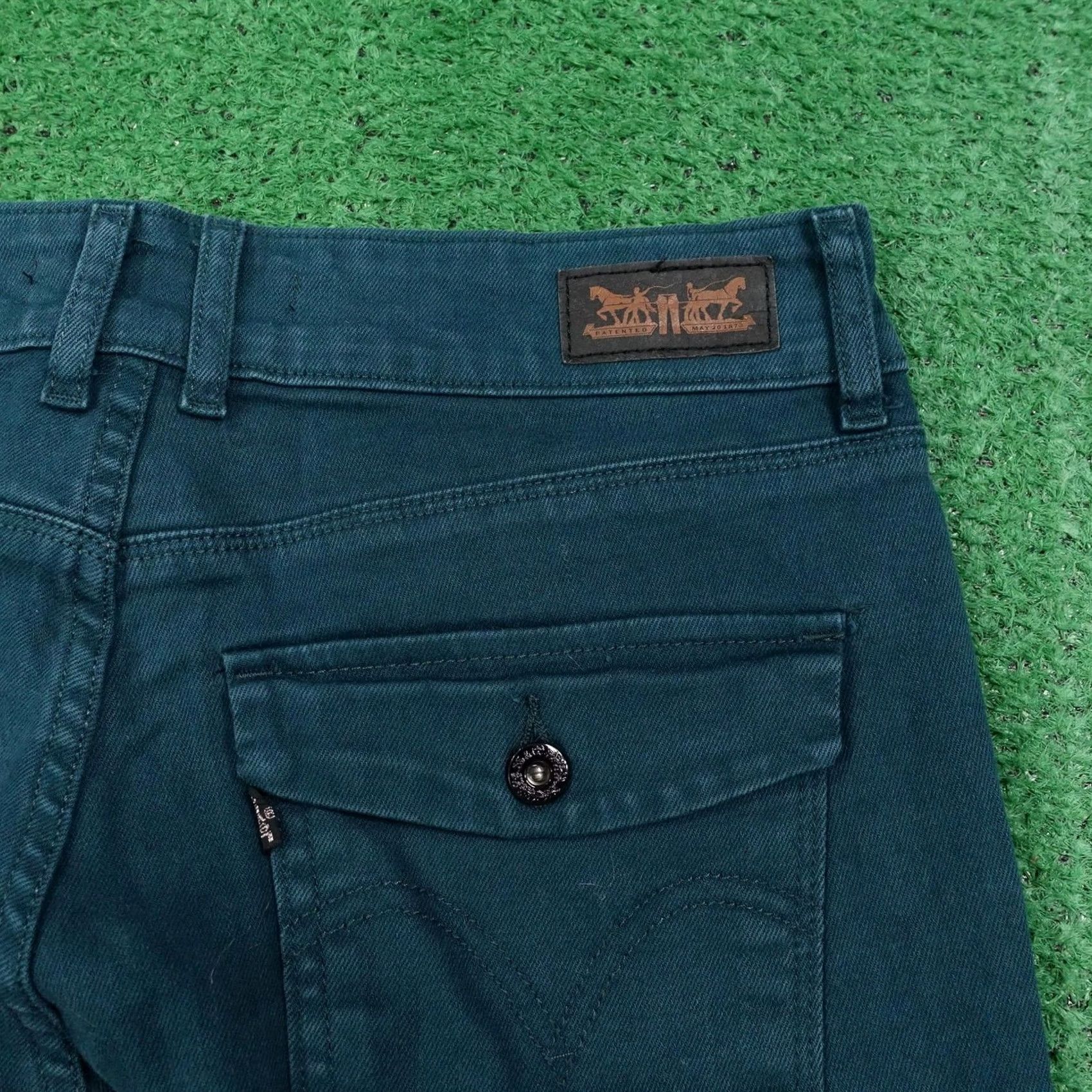 Levi's Levi's Jeans Womens 8M Green Mid Rise Skinny 31x31 Dark Wash Denim Stretch Jeans Regular 5-Pocket Design Button Logo Pocket Women Size 30" / US 8 / IT 44 - 5 Thumbnail