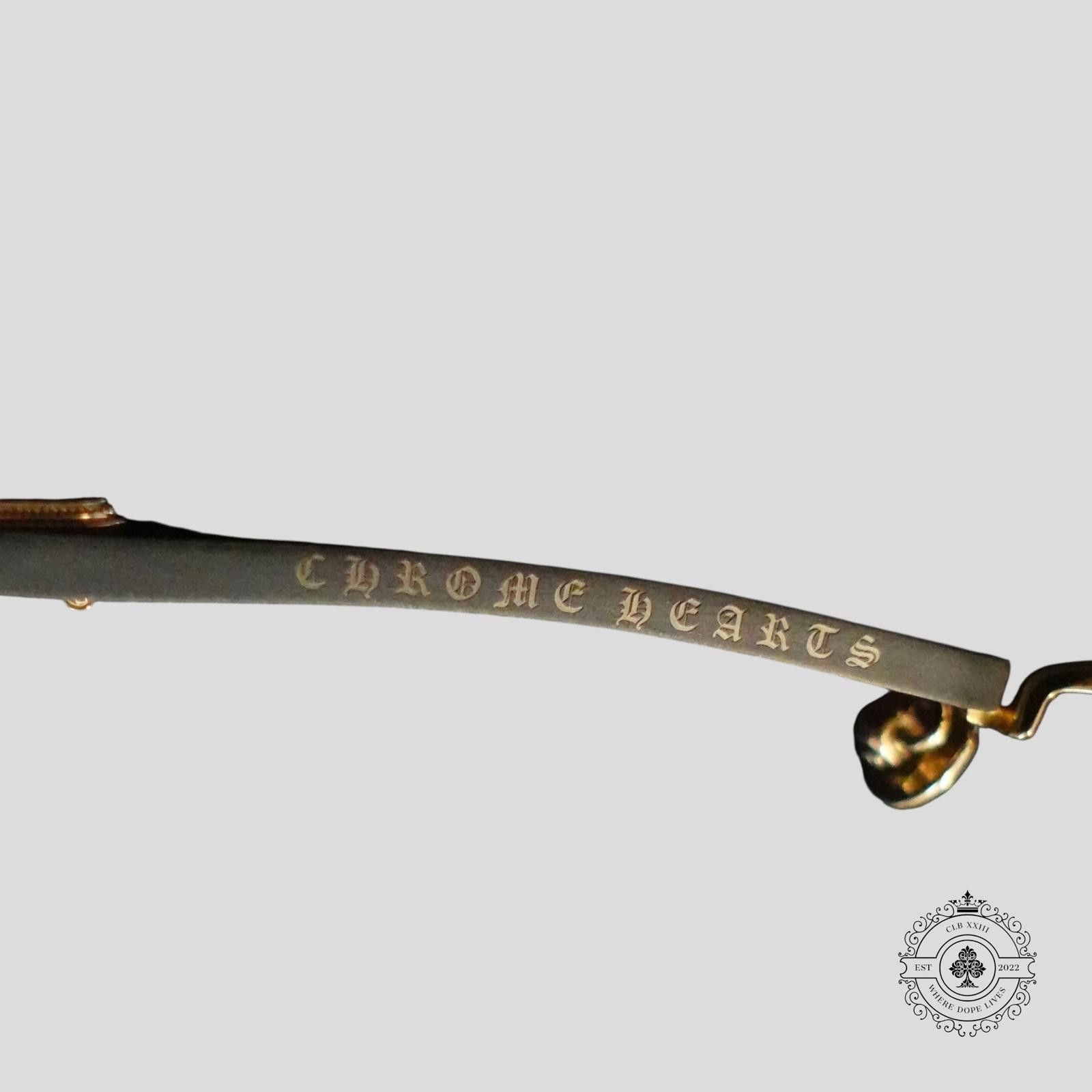 Chrome Hearts Chrome Hearts Muffbuffin' Glasses in Gold Size ONE SIZE - 7 Thumbnail