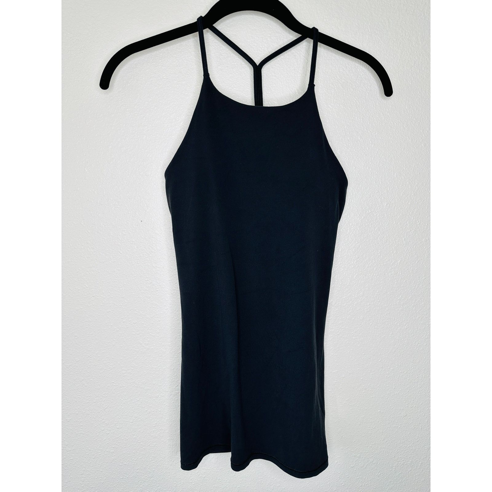 Lululemon Lululemon Black High Neck Racer Back Long Line Tank Top 4 Size S / US 4 / IT 40 - 1 Thumbnail