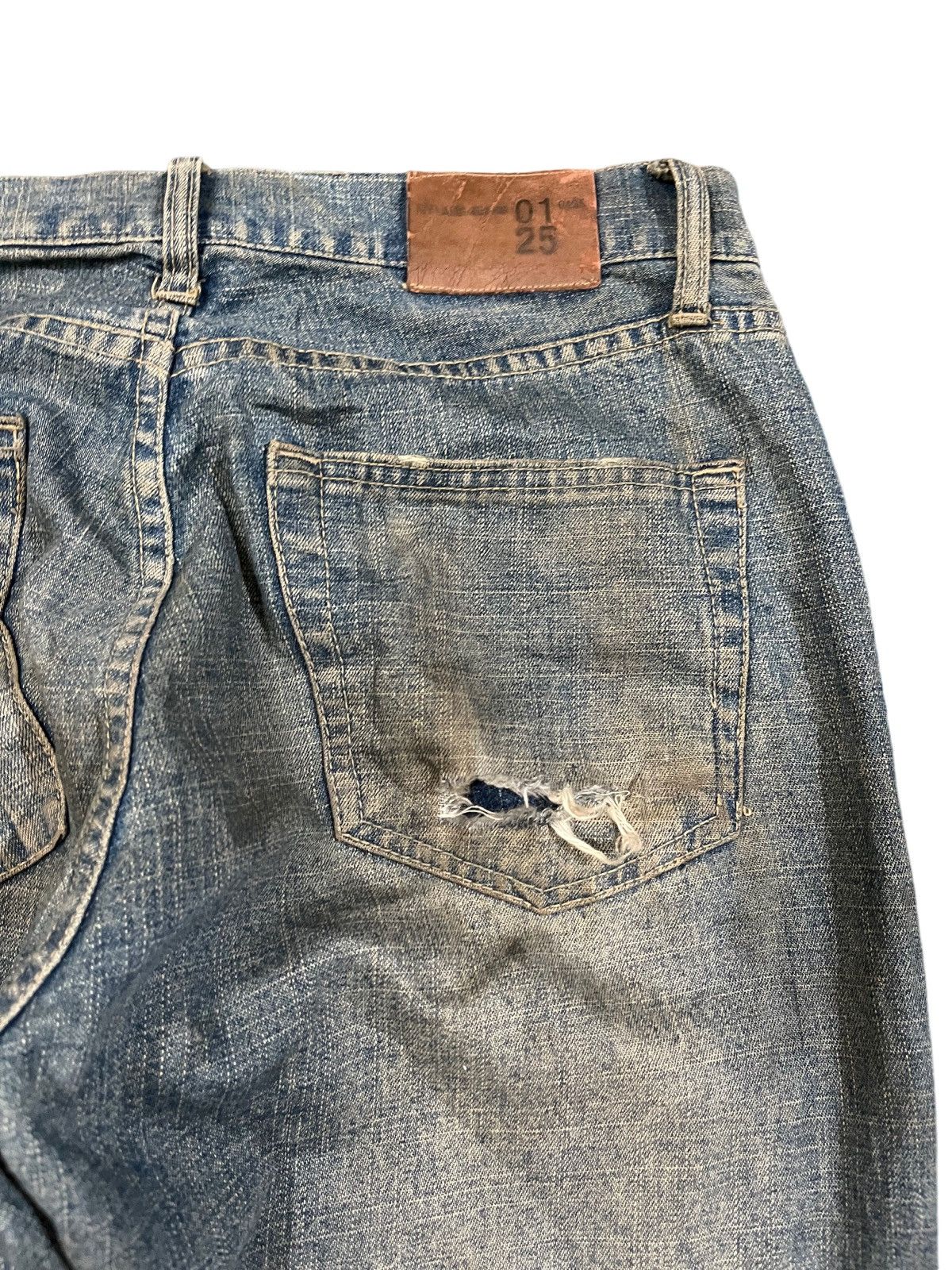 If Six Was Nine Vintage Japanese Nylaus 0125 Mudwash Patchwork Denim Size US 31 - 6 Thumbnail