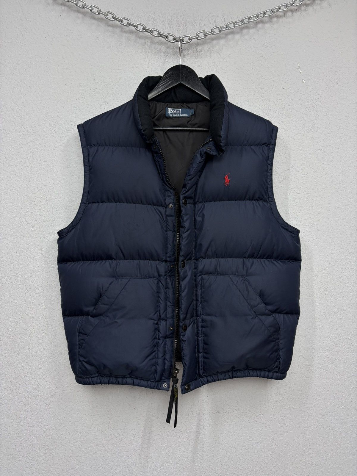 Polo Ralph Lauren Polo Ralph Lauren Navy Puffer Vest Classic Down Gilet Logo Size US L / EU 52-54 / 3 - 8 Thumbnail