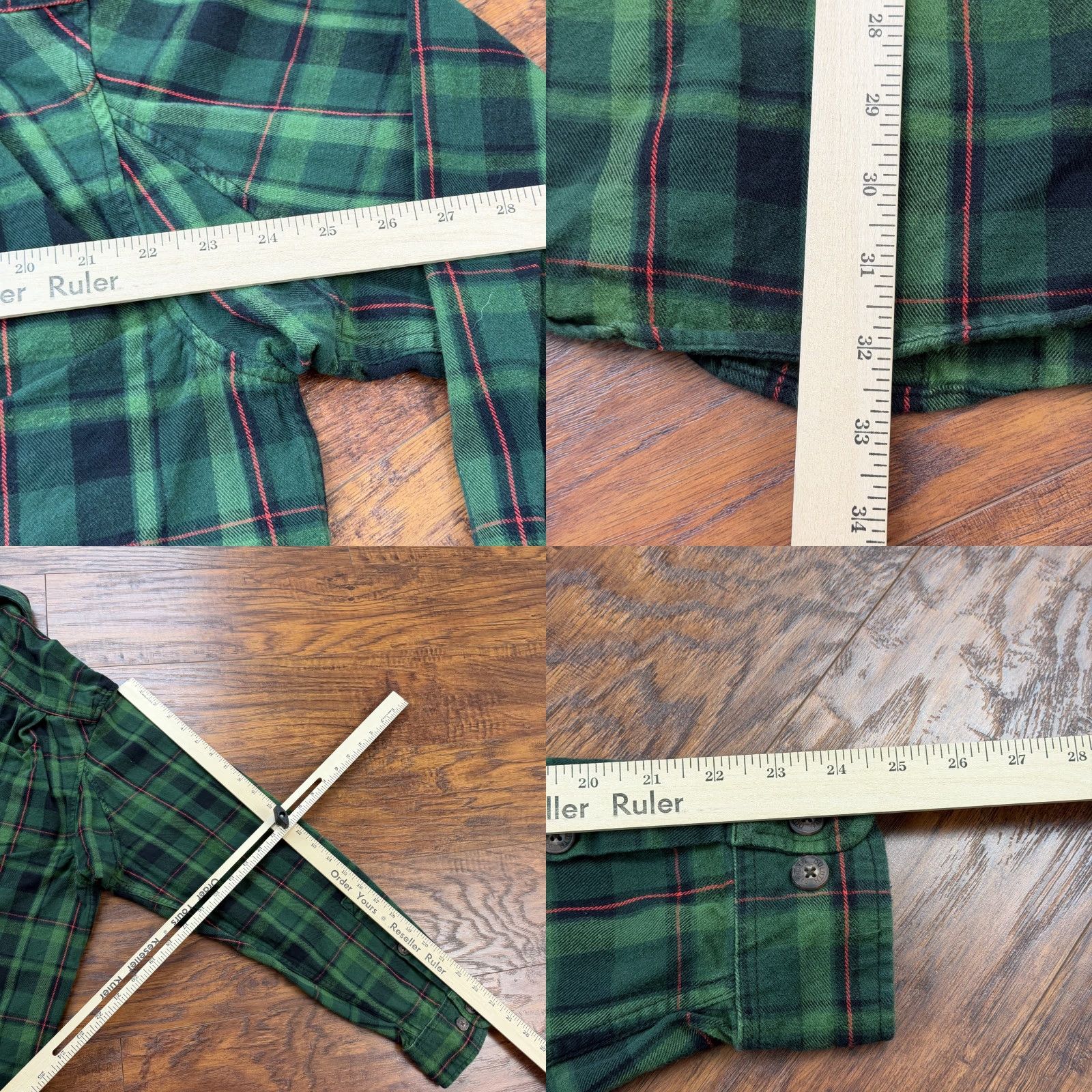 Vintage Duluth Trading Shirt Mens LT Green Plaid Flannel Button Up Tall Workwear Casual Size US L / EU 52-54 / 3 - 8 Thumbnail