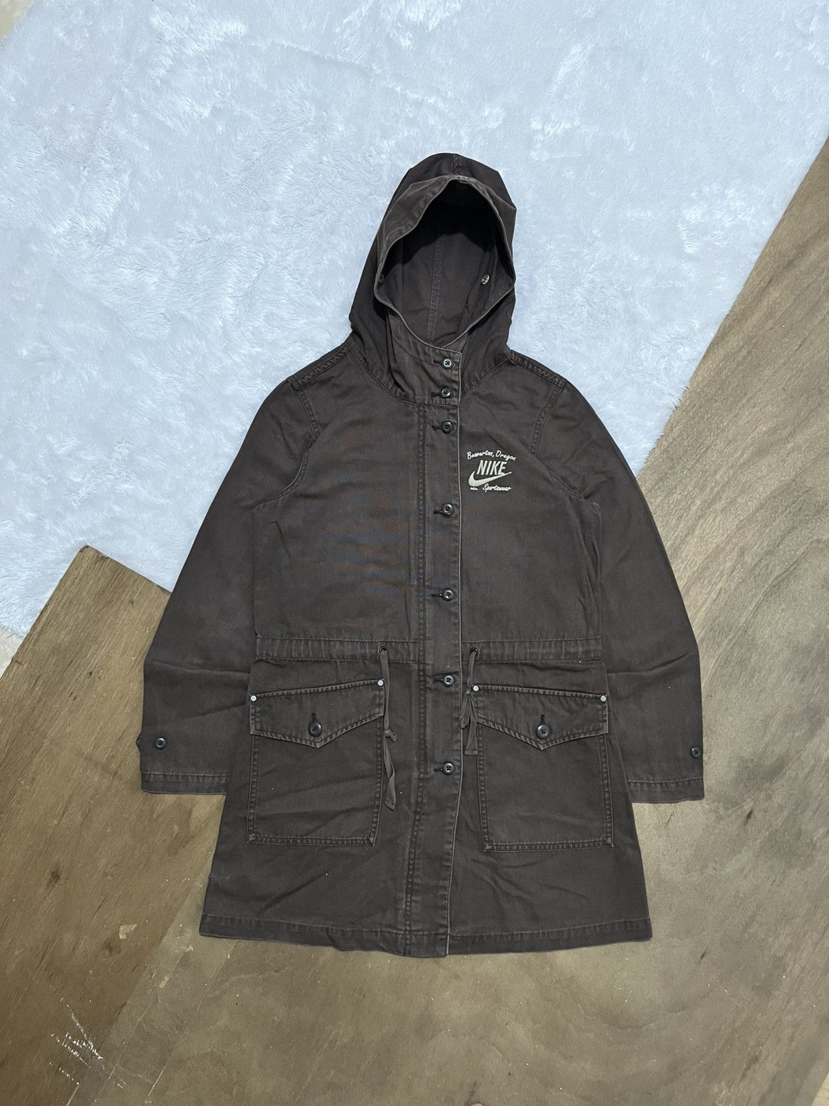 Nike Nike Sportswear Hooded Parka Brown Utility Jacket 2007 Size S / US 4 / IT 40 - 1 Thumbnail