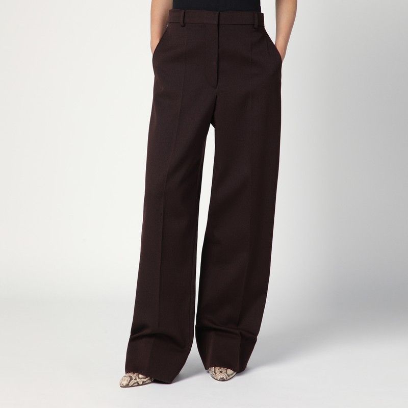 Stella McCartney Stella Mccartney Straight Leg Trousers In Plum Wool Size 30" / US 8 / IT 44 - 1 Thumbnail