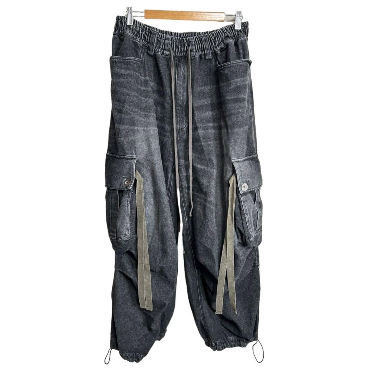 image of Vintage Faded Denim Cargos in Grey, Men's (Size 30)