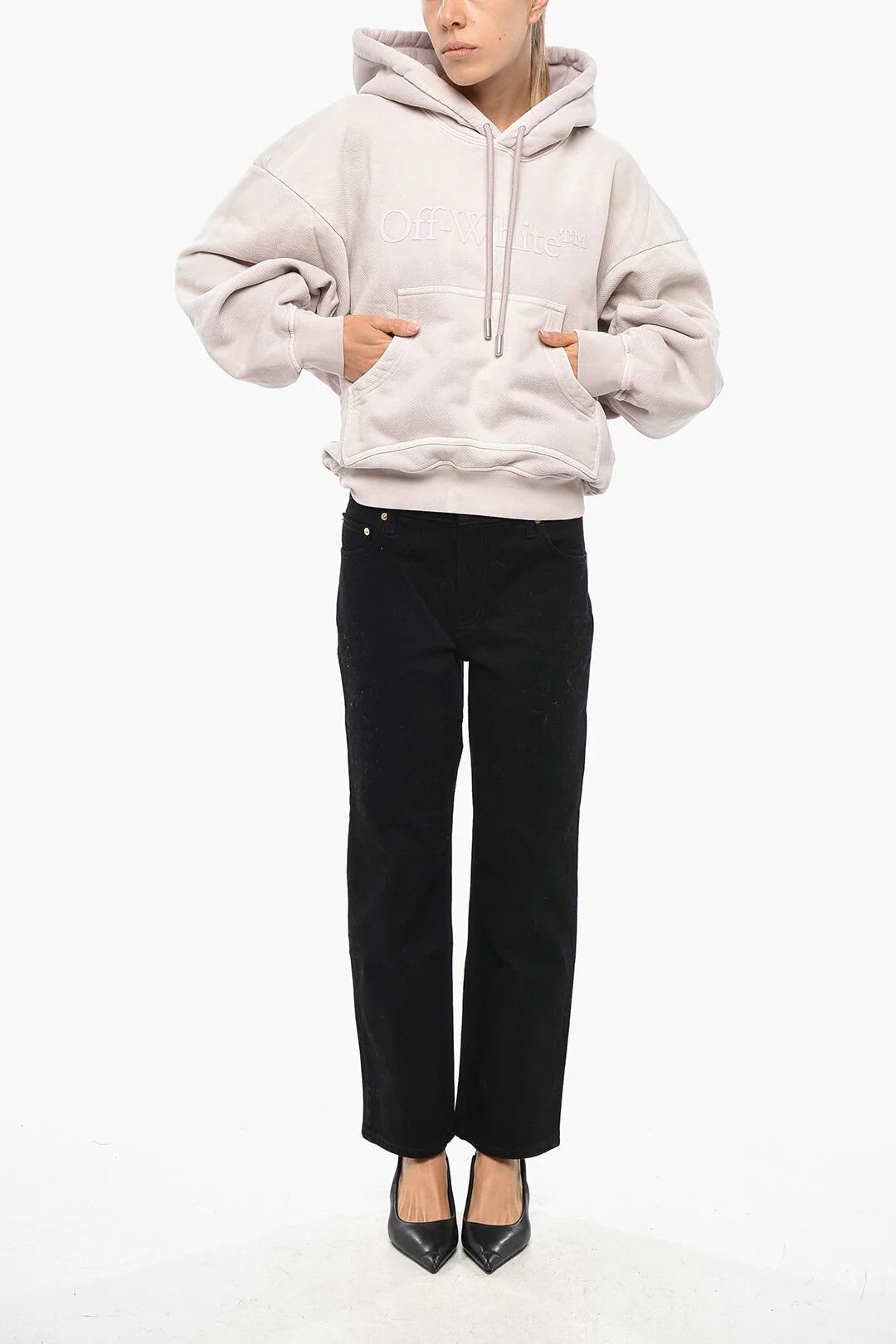 Off-White og1mm0426 Brushed Cotton Hoodie in Pink Size XS / US 0-2 / IT 36-38 - 4 Thumbnail