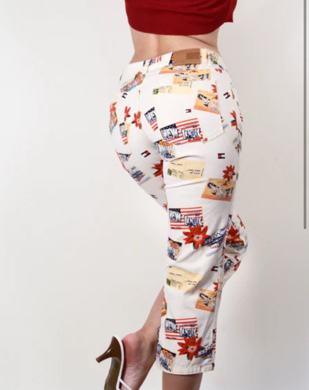 Tommy Hilfiger Tommy Hilfiger Postage Print Vintage Capri Jeans Size 27" / US 4 / IT 40 - 9 Thumbnail