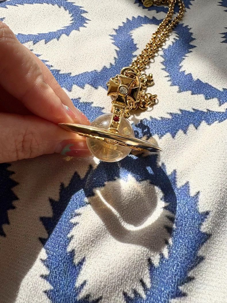 Vivienne Westwood Vivienne Westwood Chinese Gold Large Orb Earth Planet Neck Size ONE SIZE - 4 Thumbnail