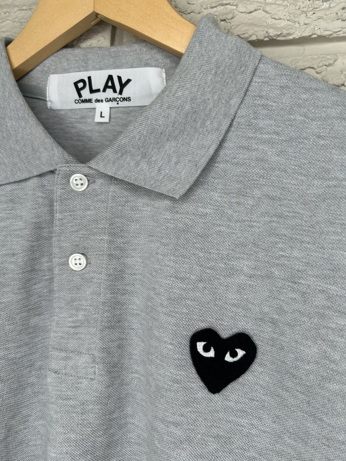 Comme des Garcons PLAY Comme Des Garcons Play Heart Polo Shirt Size US L / EU 52-54 / 3 - 3 Thumbnail