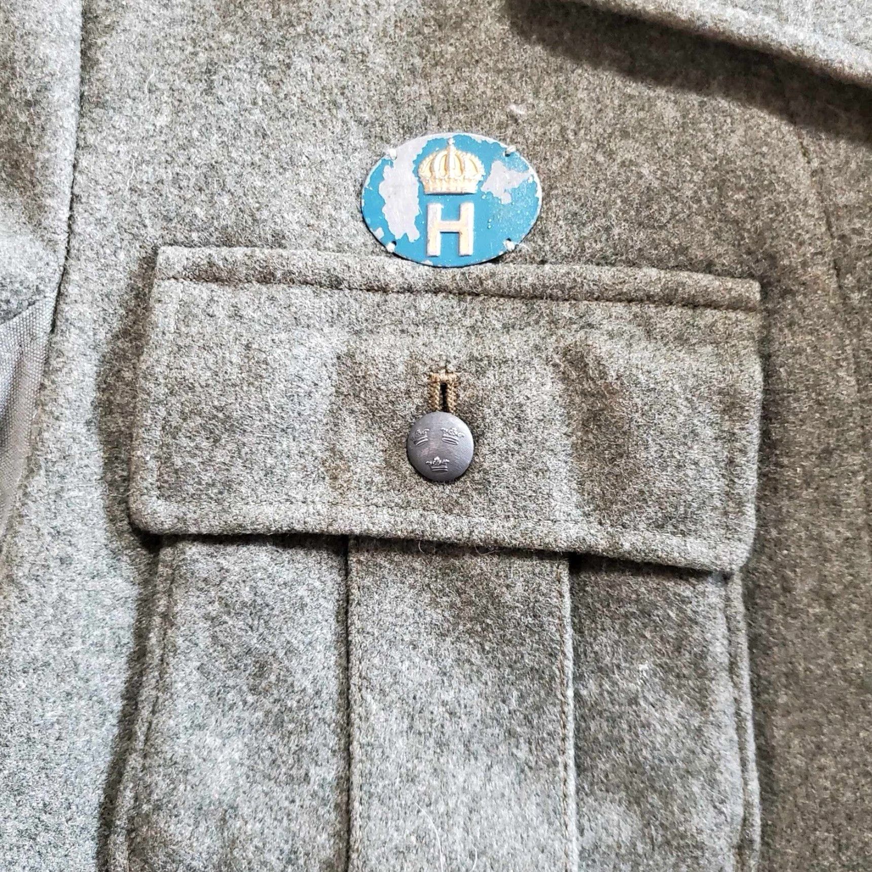 Vintage VINTAGE Ornklader Military Field Jacket Wool Coat M Medium Light Green Mens Wool Military Field Coat Size US M / EU 48-50 / 2 - 6 Thumbnail