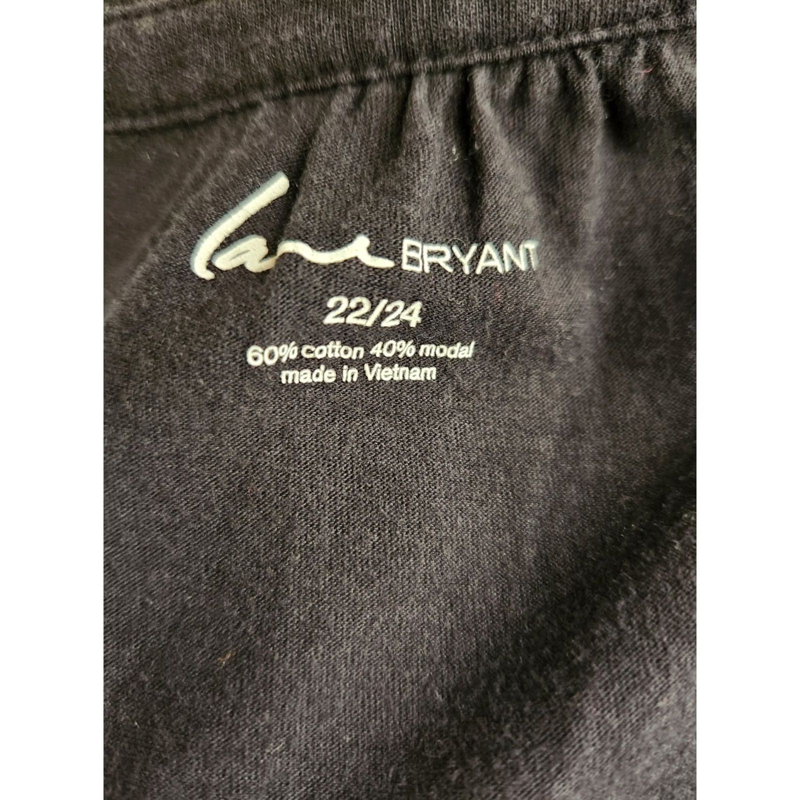 Vintage Lane Bryant Womens Top Black Long Sleeve V Neck Sequins Stretch Plus Size 22 24 Blouse Size 3XL / US 20-22 - 5 Thumbnail