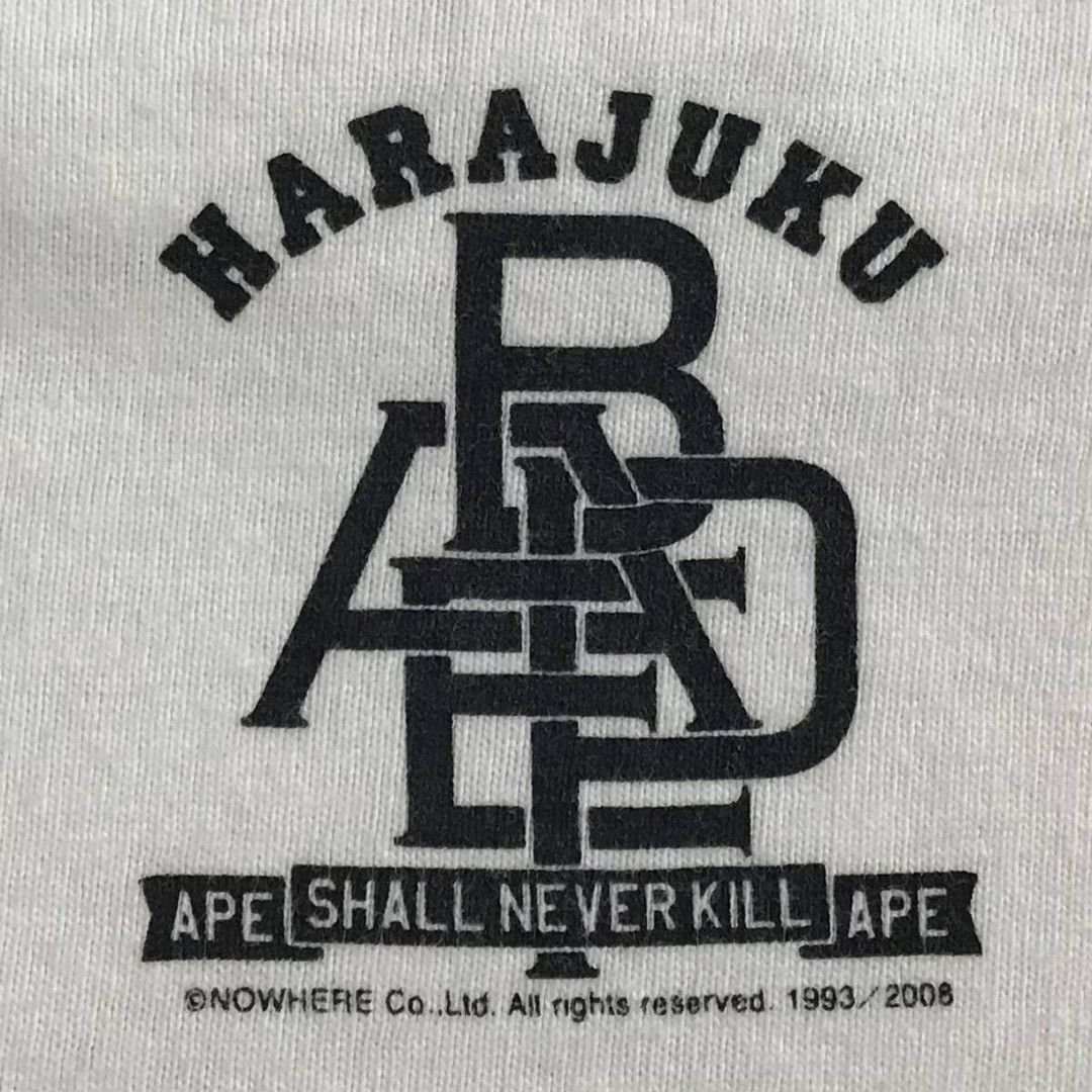 Bape × Swarovski 2008 BAPE Harajuku College Logo Swarovski T-shirt APE NIGO Size US S / EU 44-46 / 1 - 6 Thumbnail