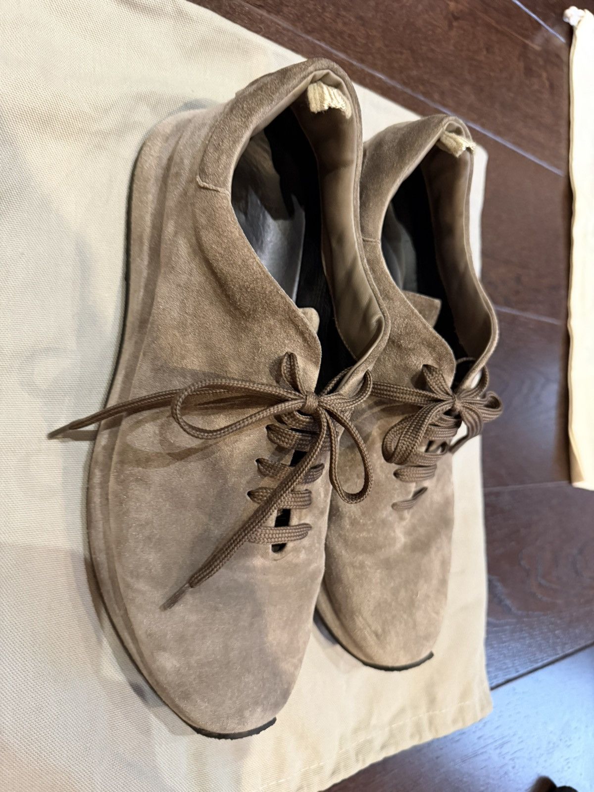 Officine Creative Officine Creative Suede Low Top Sneakers Taupe Brown Size US 11 / EU 44 - 2 Thumbnail