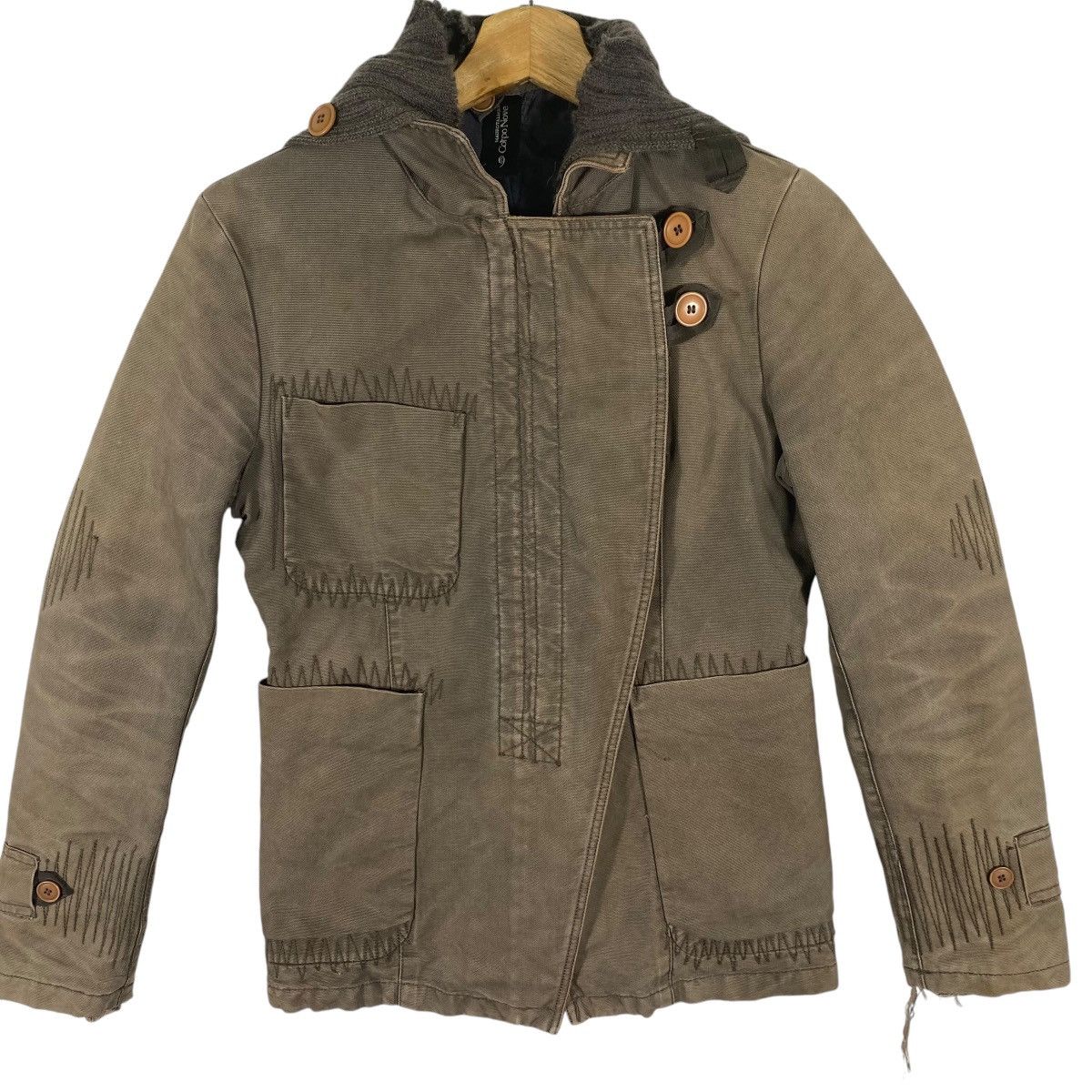 Other Vintage Corpo Nove Italy Hoodie Asymmetric Biker Jacket Size US S / EU 44-46 / 1 - 5 Thumbnail
