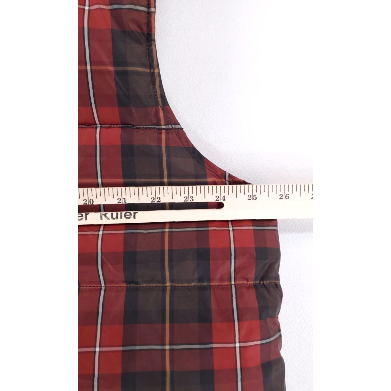 Lands' End Lands' End Full Snap Vest Jacket Goose Down Plaid Mens XL Multicolor Puffer Jacket Size US XL / EU 56 / 4 - 7 Thumbnail