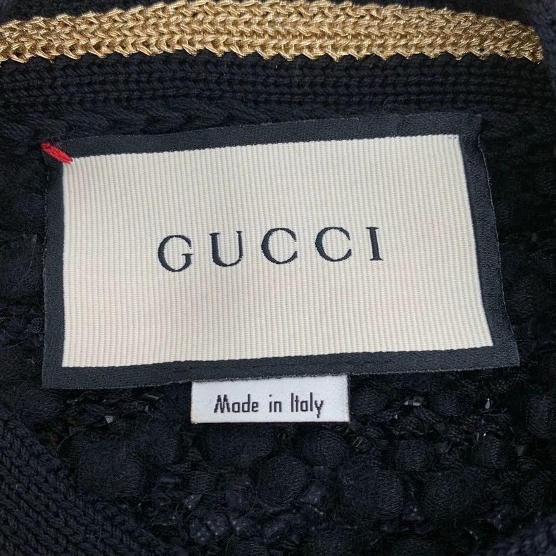 Gucci Gucci Striped tweed black nylon blended knitted cardigan ja Size US XS / EU 42 / 0 - 6 Thumbnail