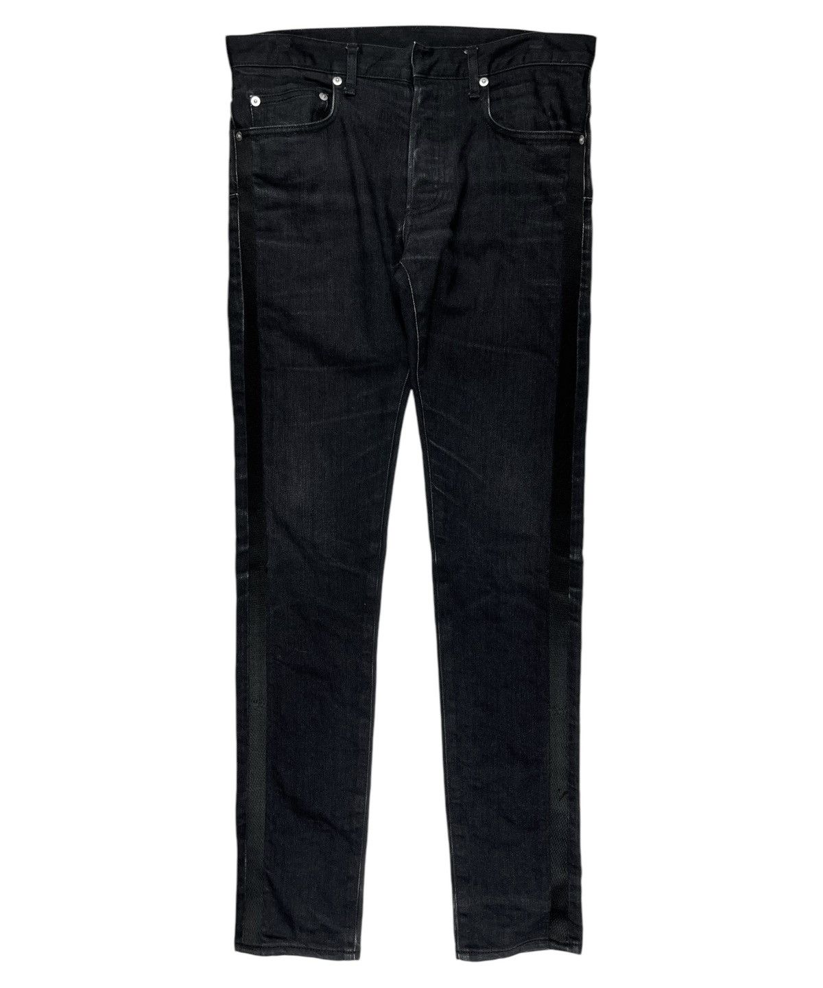 Dior AW10 Dior Homme MIJ Side Stripe Denim Jeans Black Size US 30 / EU 46 - 1 Thumbnail