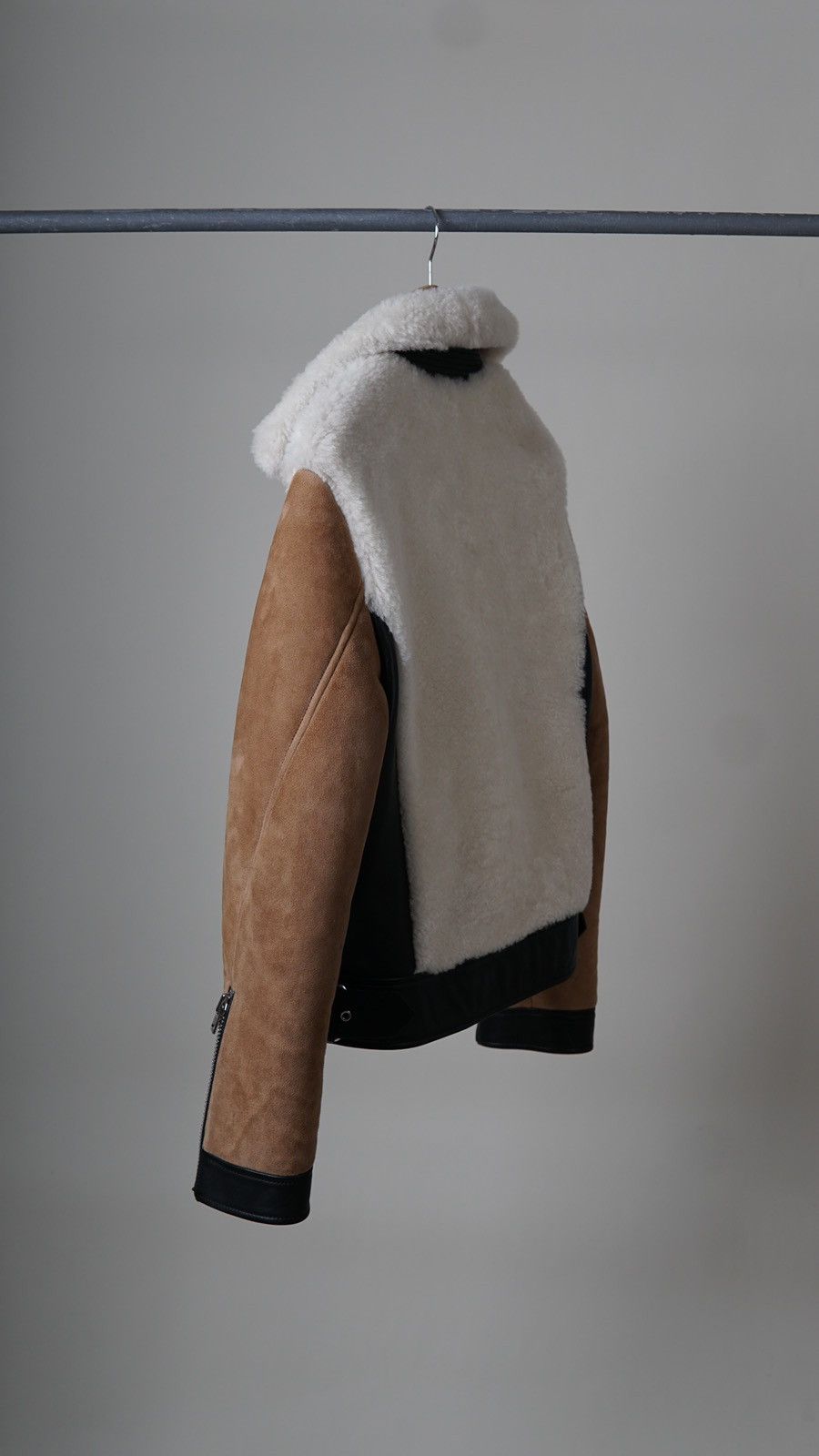 Allsaints Elia Shearling Biker Jacket Size XS / US 0-2 / IT 36-38 - 13 Thumbnail