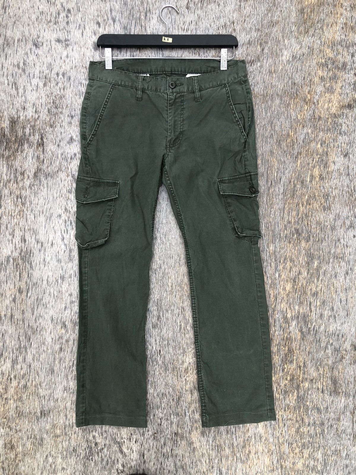 Japanese Brand Unbrand Green Cargo Pants Multipocket Tactical Like New Size US 31 - 1 Thumbnail