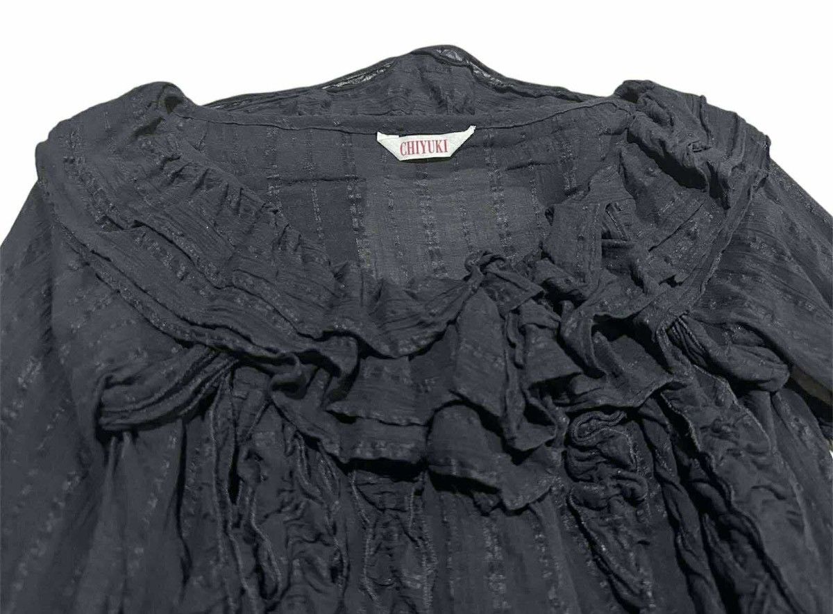 Japanese Brand 🔥Rare Goth Y2K Chiyuki Ruffled Bondage Blouse See Through Size S / US 4 / IT 40 - 5 Thumbnail