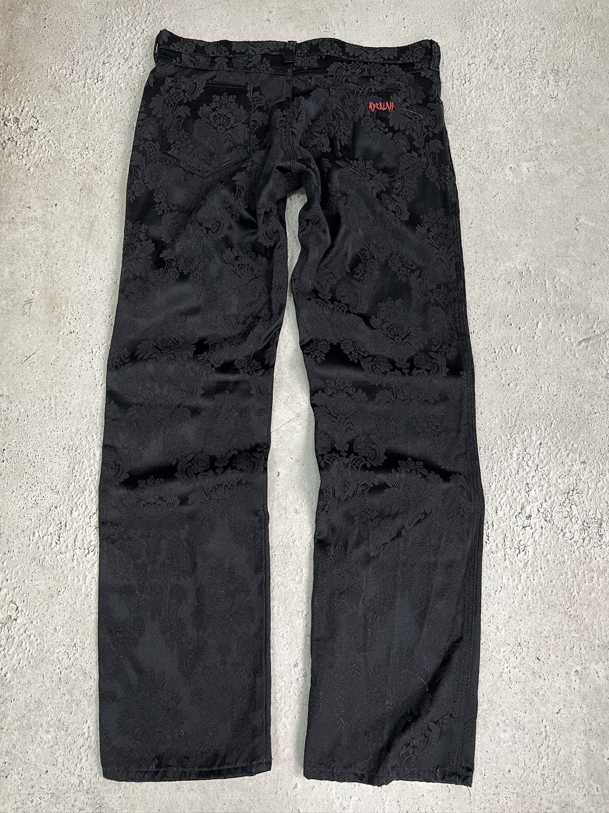 Tornado Mart Tornado Mart style Black opium printed gothic pants Size US 35 - 6 Thumbnail