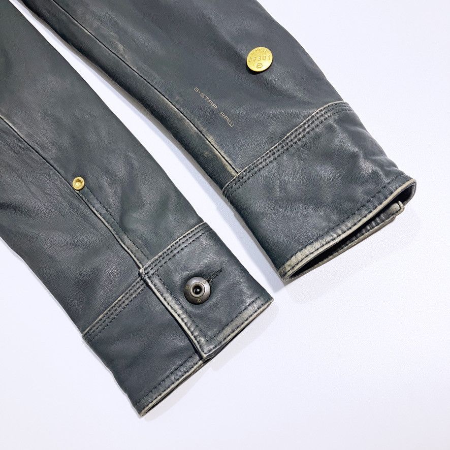 G-Star G-STAR RAW – Dryden Hooded Leather Jacket Size US M / EU 48-50 / 2 - 6 Thumbnail