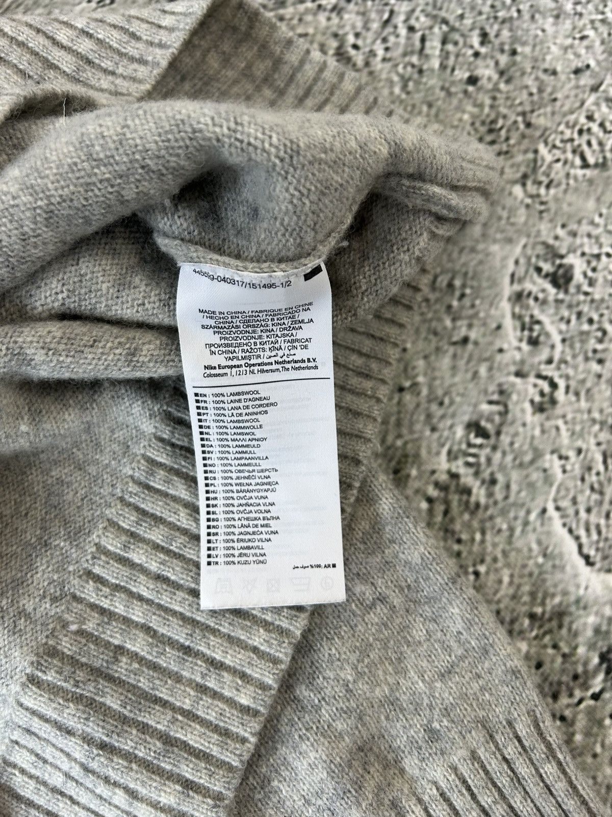 Nike × Vintage Nike sweater vintage lambswool grey golf knit Size US M / EU 48-50 / 2 - 4 Thumbnail