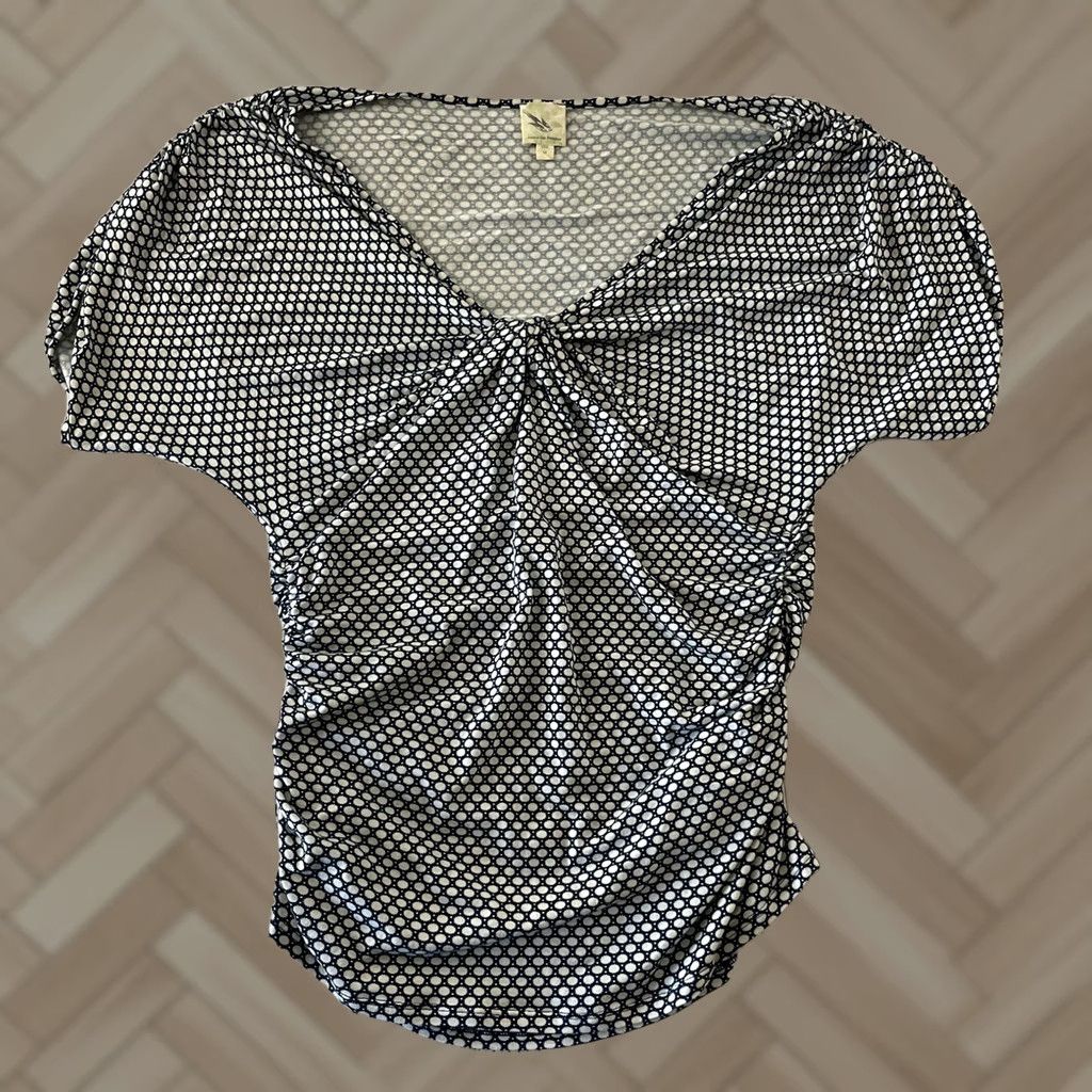 Vintage Weston Wear Anthropologie Short Sleeve Blouse Women's M Blue Size M / US 6-8 / IT 42-44 - 1 Thumbnail