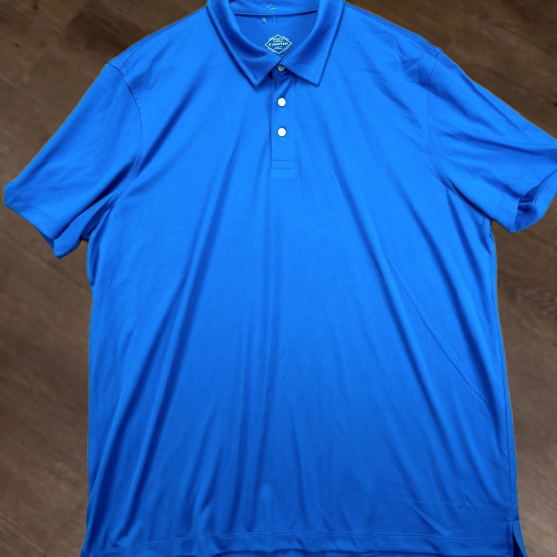 Vintage St. Johns Bay Polo Shirt Mens XL Blue Classic Fit Performance Golf Size US XL / EU 56 / 4 - 1 Thumbnail