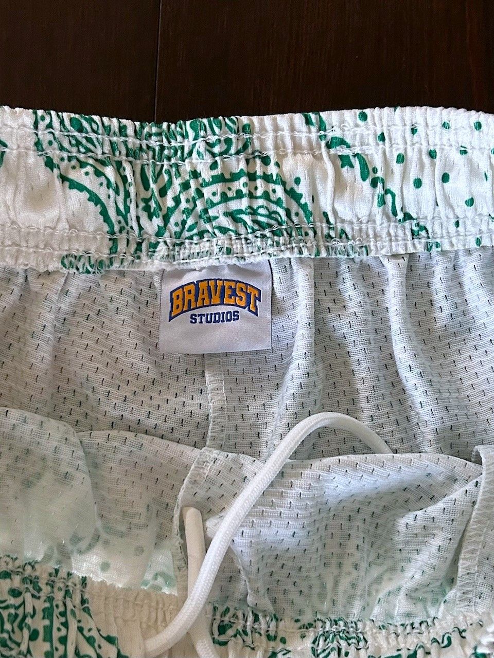 Bravest Studios Bravest Studios Green Porcelain Mesh Shorts XXL Size US 37 - 3 Thumbnail
