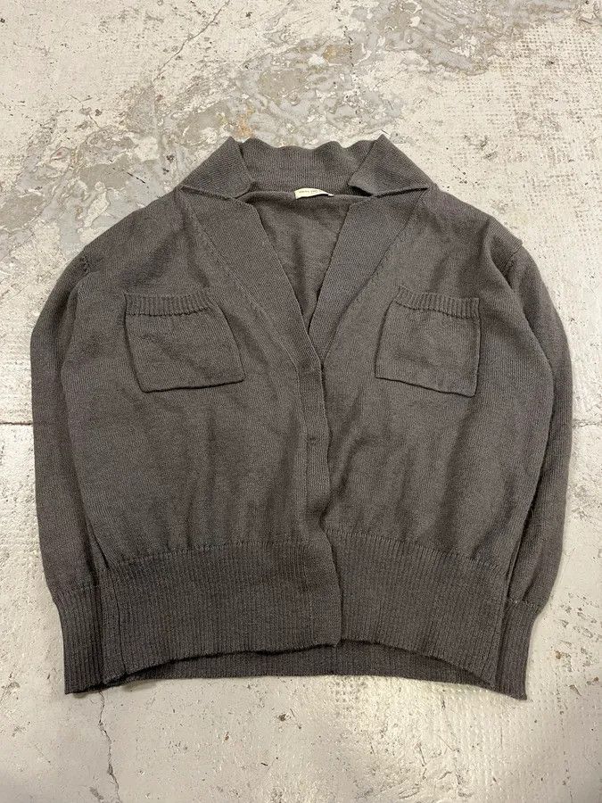 Dries Van Noten Dries Van Noten Grey Alpaca Buttoned Cardigan Size M / US 6-8 / IT 42-44 - 2 Thumbnail