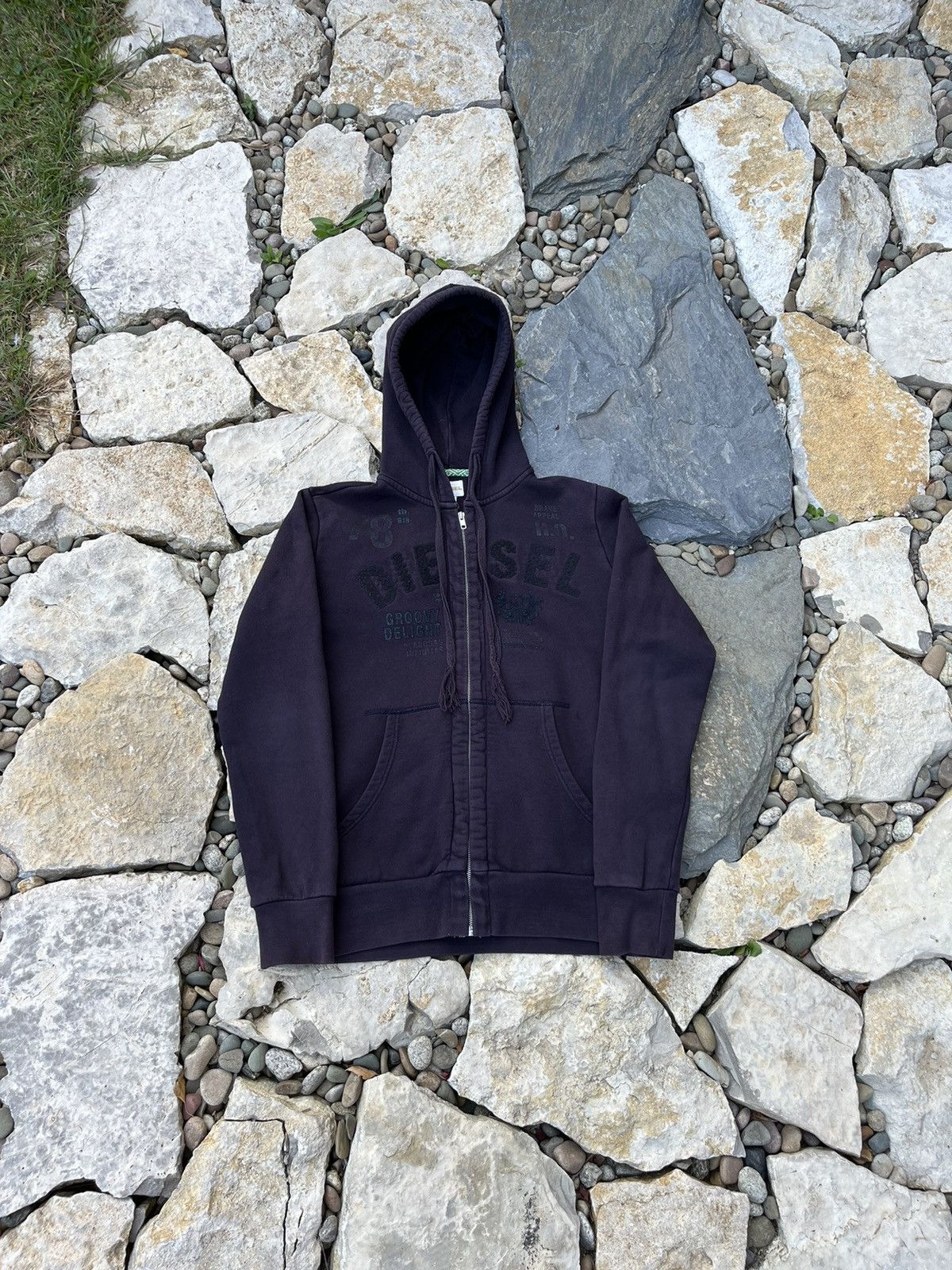 Diesel × Vintage Vintage Diesel y2k zip hoodie faded distressed washed retro Size US M / EU 48-50 / 2 - 1 Thumbnail