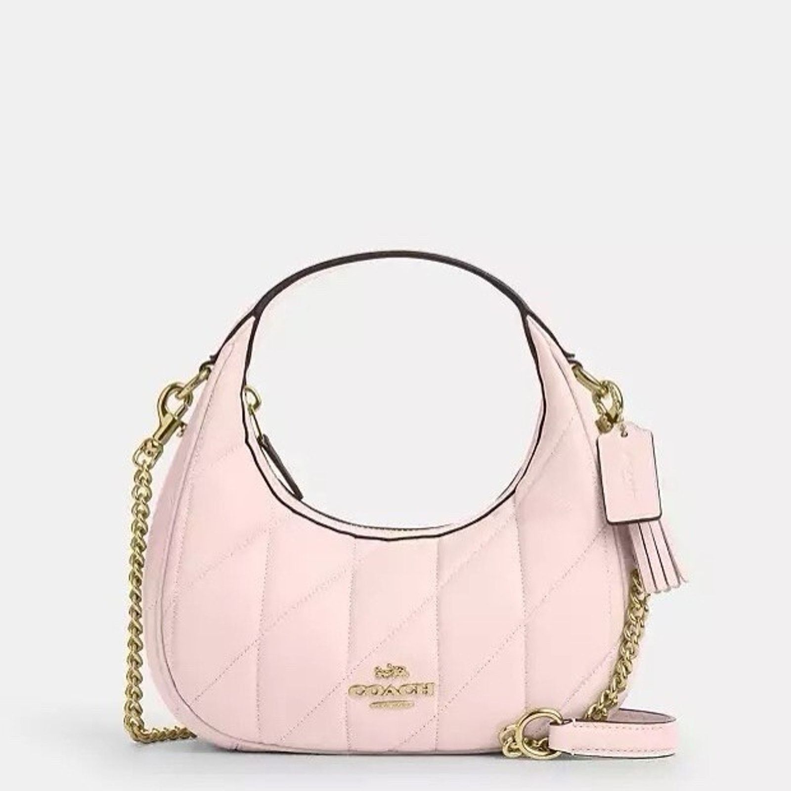 Coach NWT COACH Carmen Mini Crossbody Bag Quilted Gold/Brush CY710 Size ONE SIZE - 7 Thumbnail