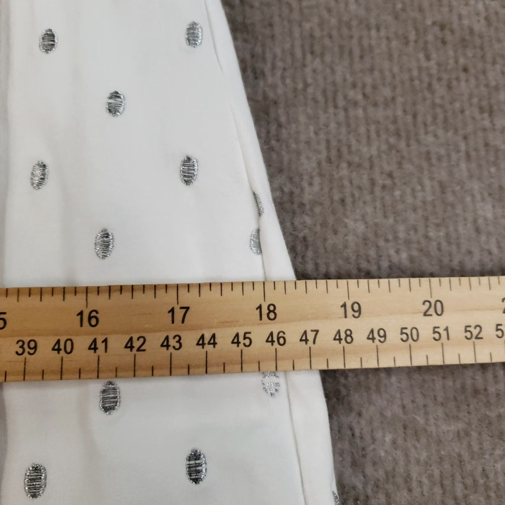 Vintage Gretchen Scott Rocket Girl Sheath Dress Womens M White Polka Dot 3/4 Sleeve Round Neck Pullover Embroidered Knee Length *Vintage: No* Size M / US 6-8 / IT 42-44 - 4 Thumbnail