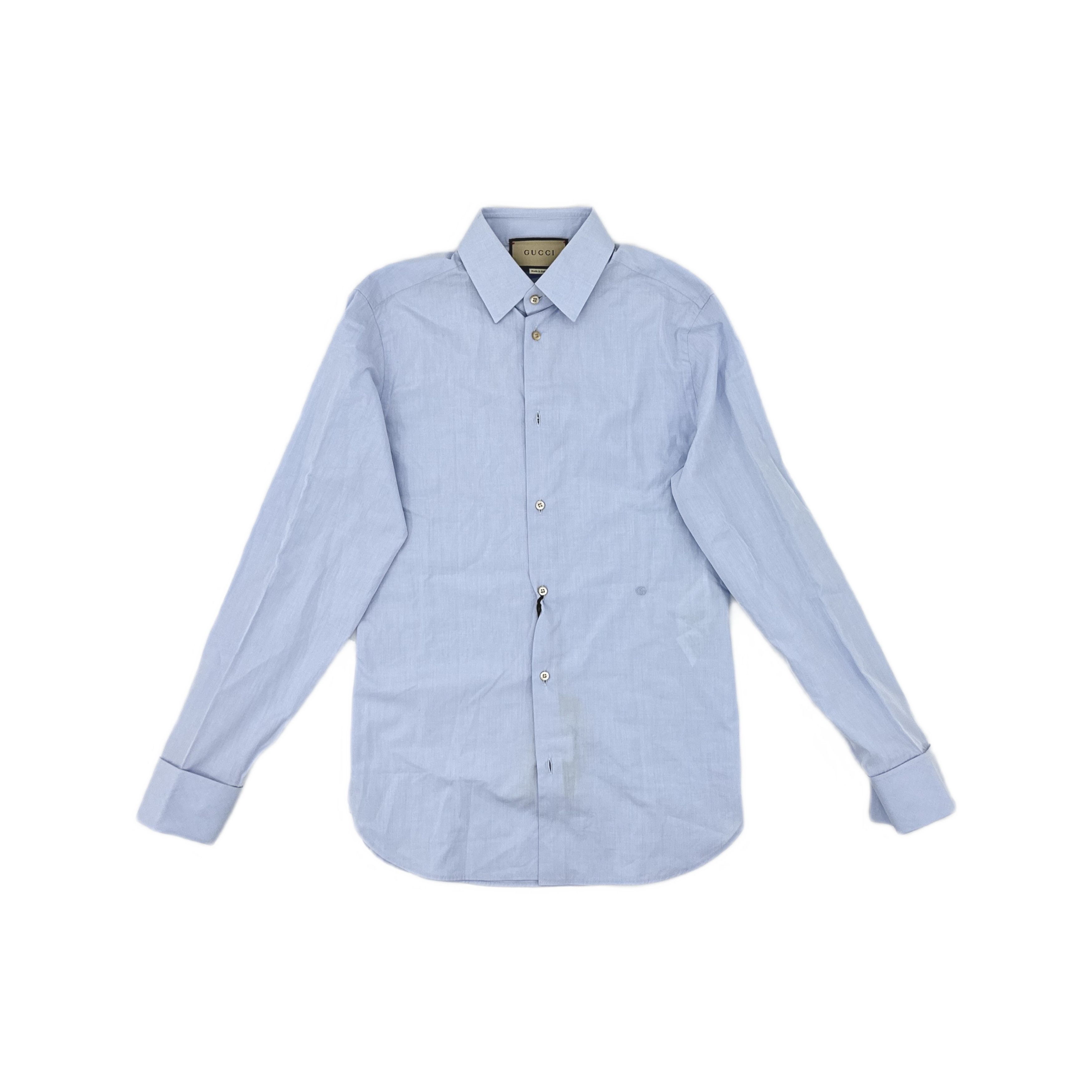 Gucci Gucci Solid Long Sleeve Shirt Size S Size US S / EU 44-46 / 1 - 1 Thumbnail