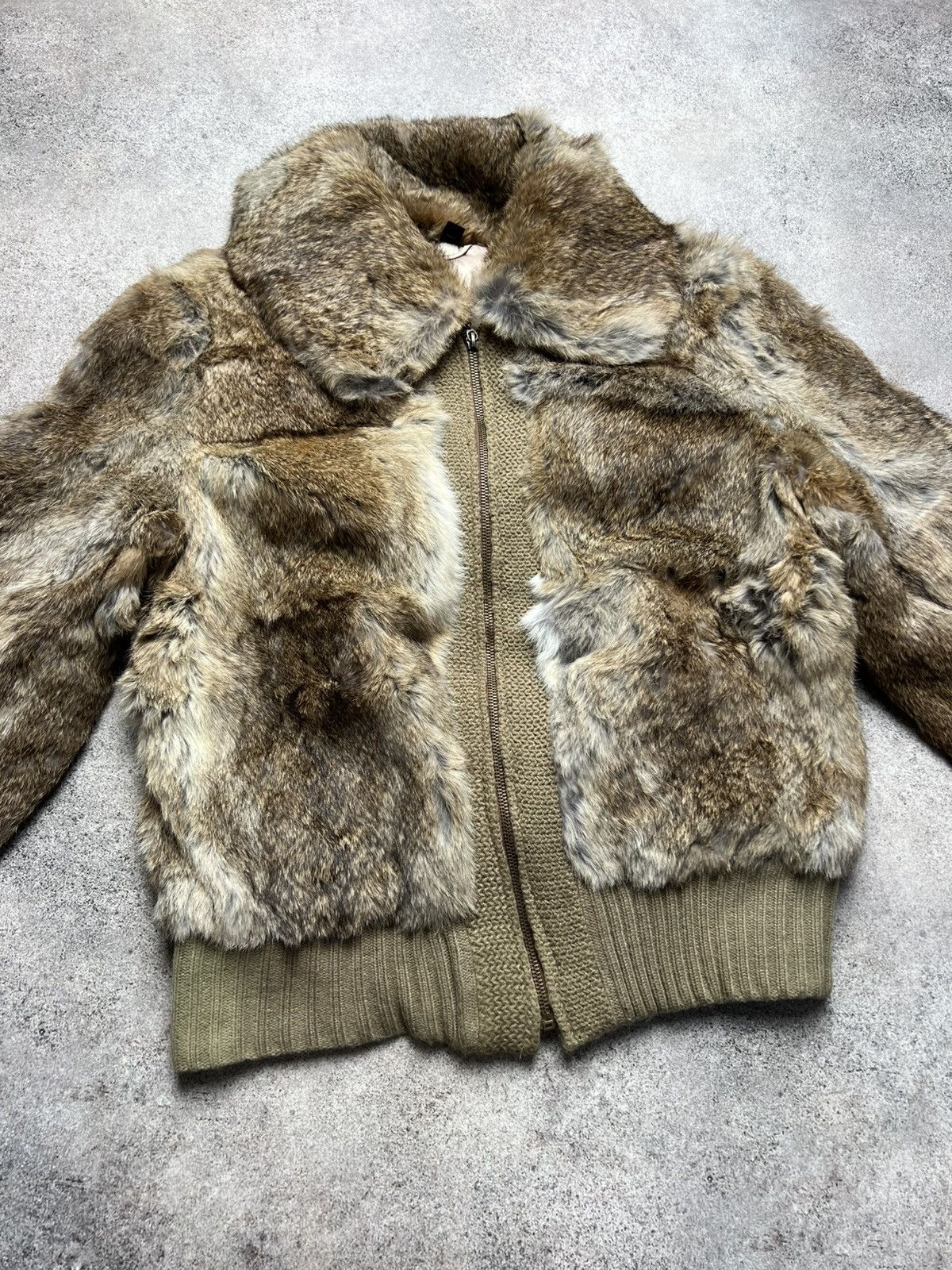 Vintage Vintage 90s cropped fur bomber jacket Size S / US 4 / IT 40 - 4 Thumbnail