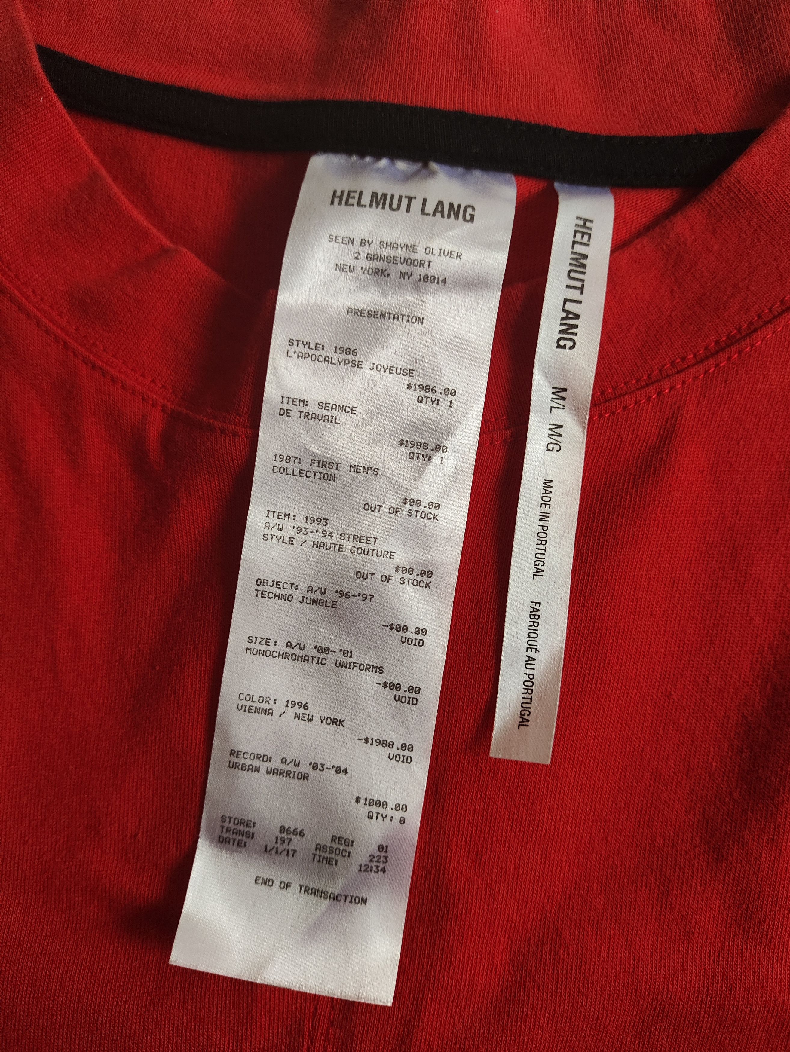 Helmut Lang SS18 shayne oliver design slogan shirt Size US L / EU 52-54 / 3 - 3 Thumbnail
